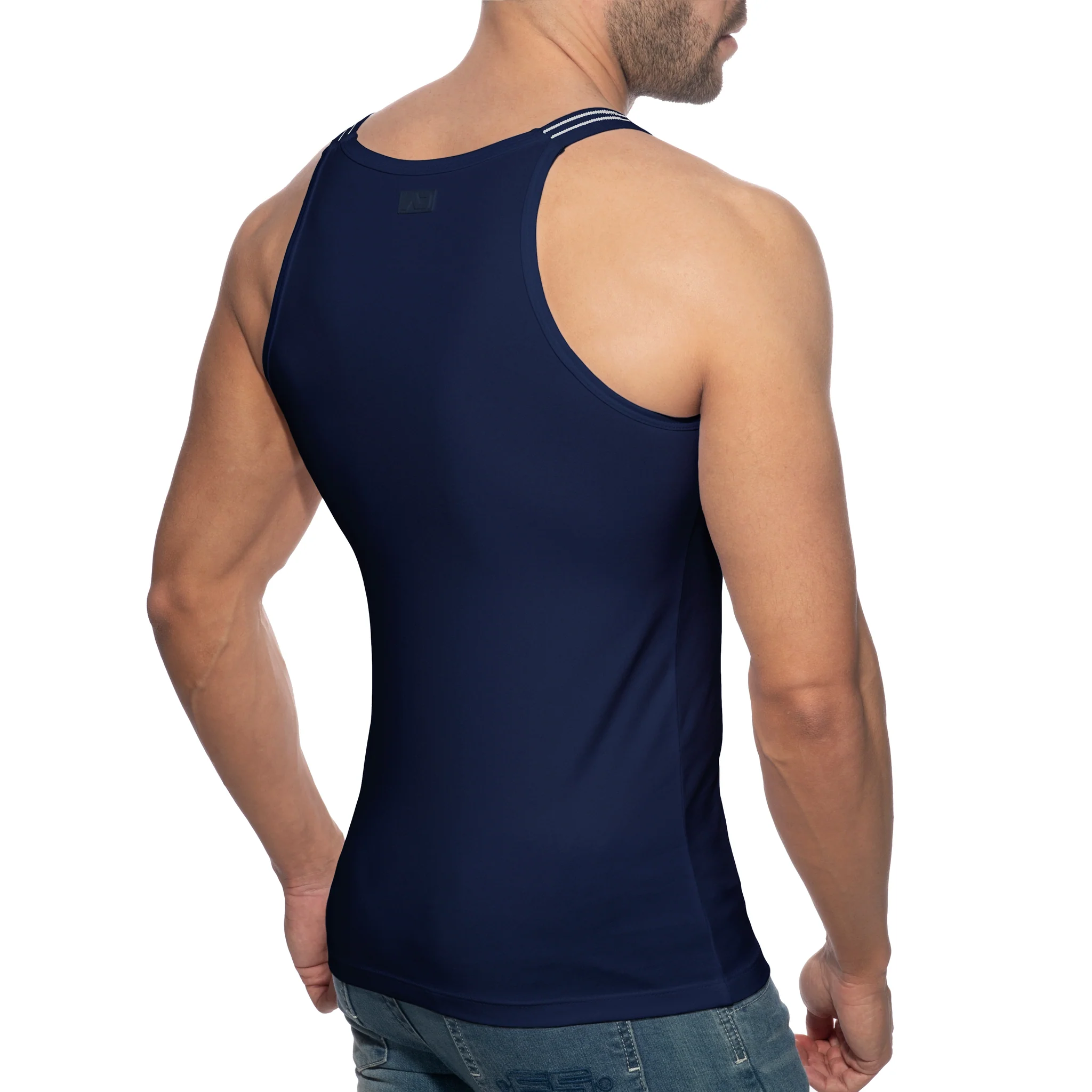 Addicted Sitges Slim Fit Tank Top Navy AD1260 - Image 3