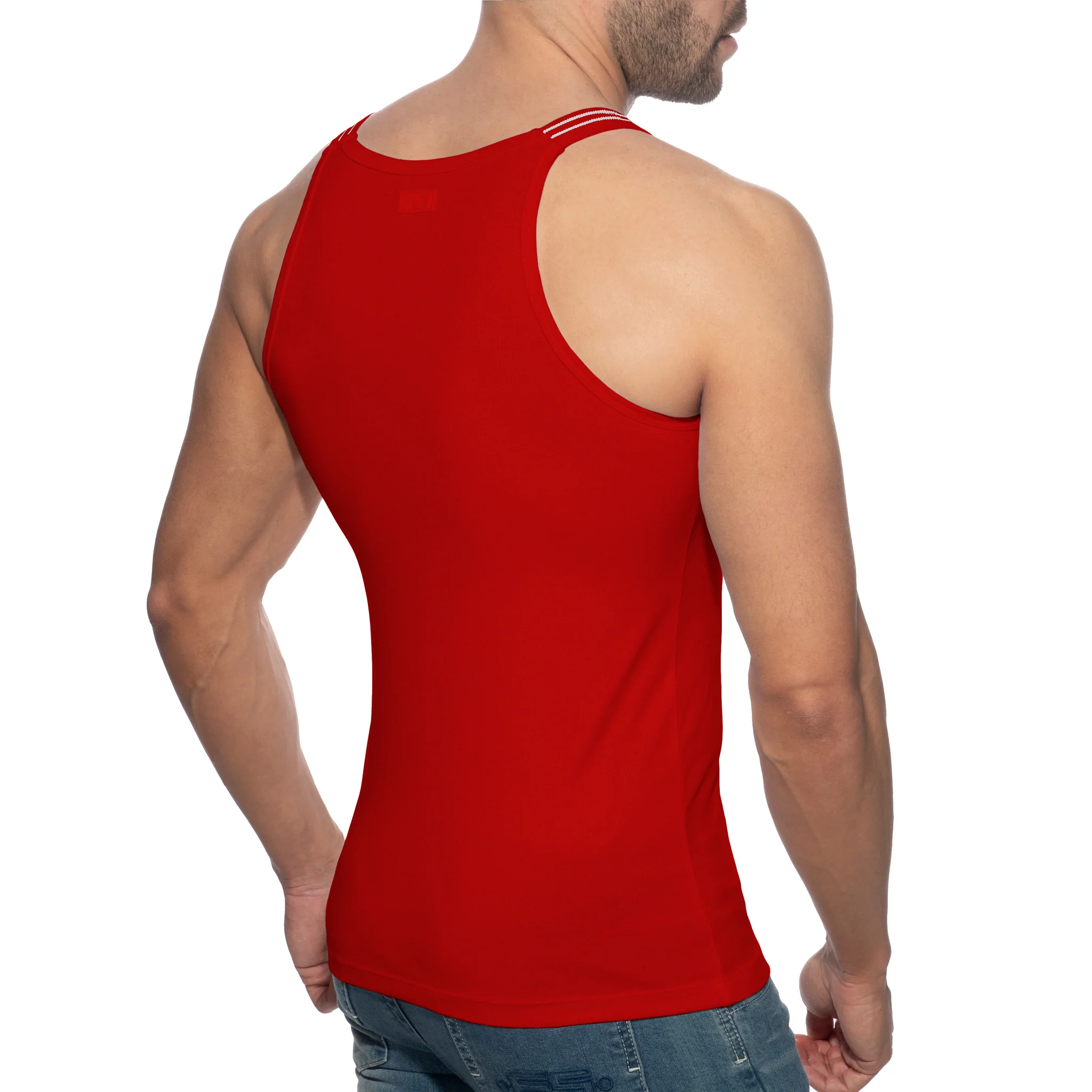 Addicted Sitges Slim Fit Tank Top Red AD1260 - Image 3