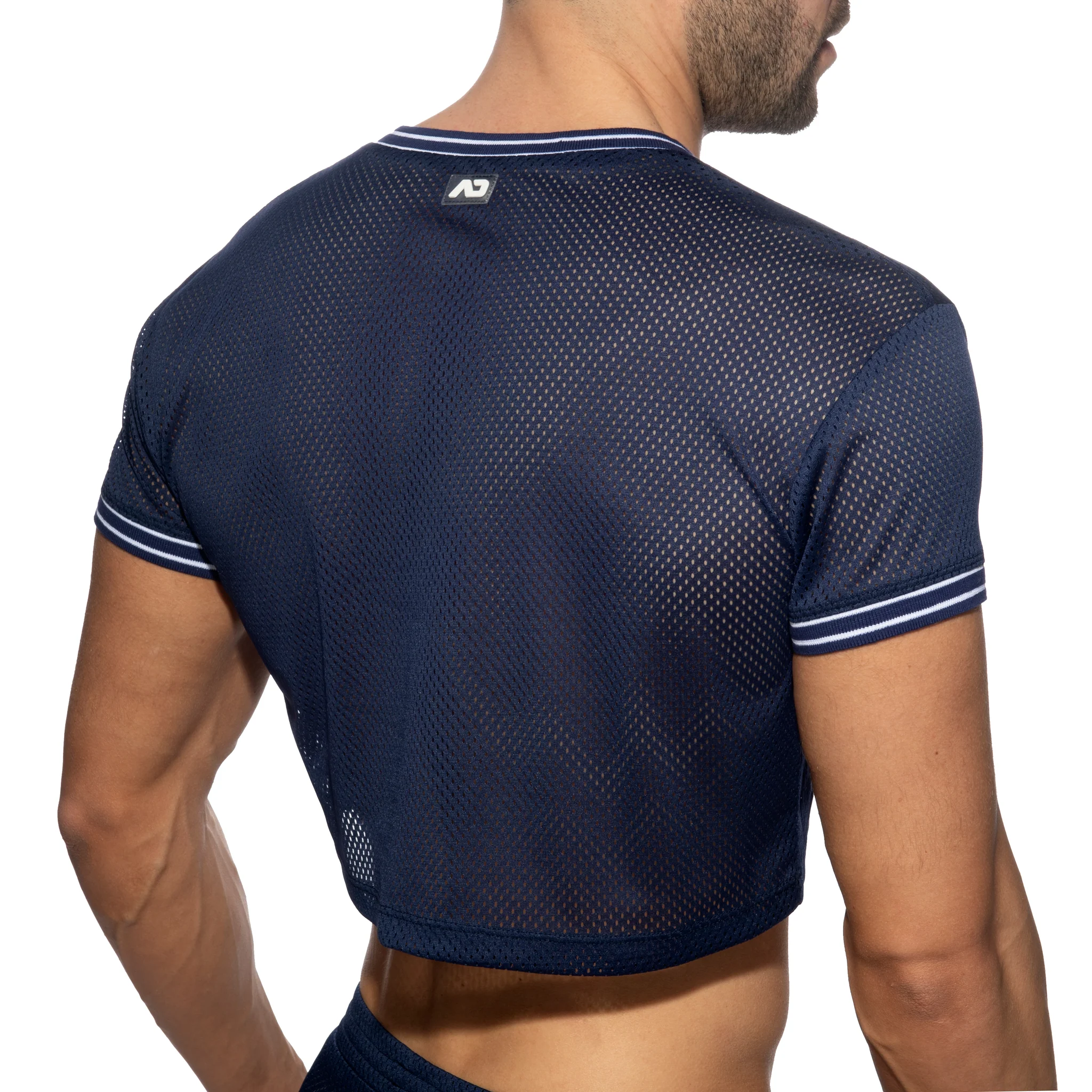 Addicted Slam V-Neck Crop Top Navy AD1274 - Image 3