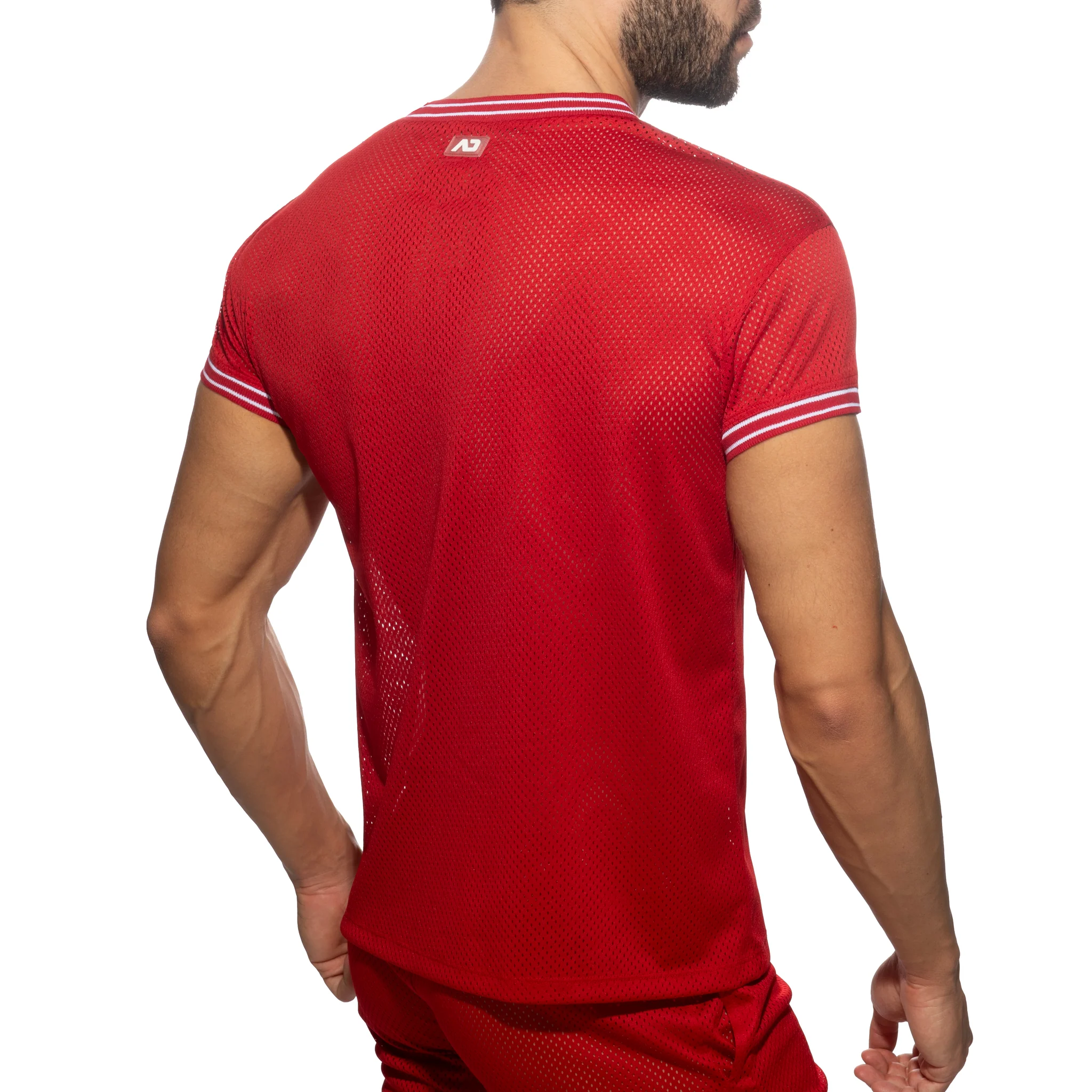 Addicted Slam V-Neck T-Shirt Red AD1280 - Image 3