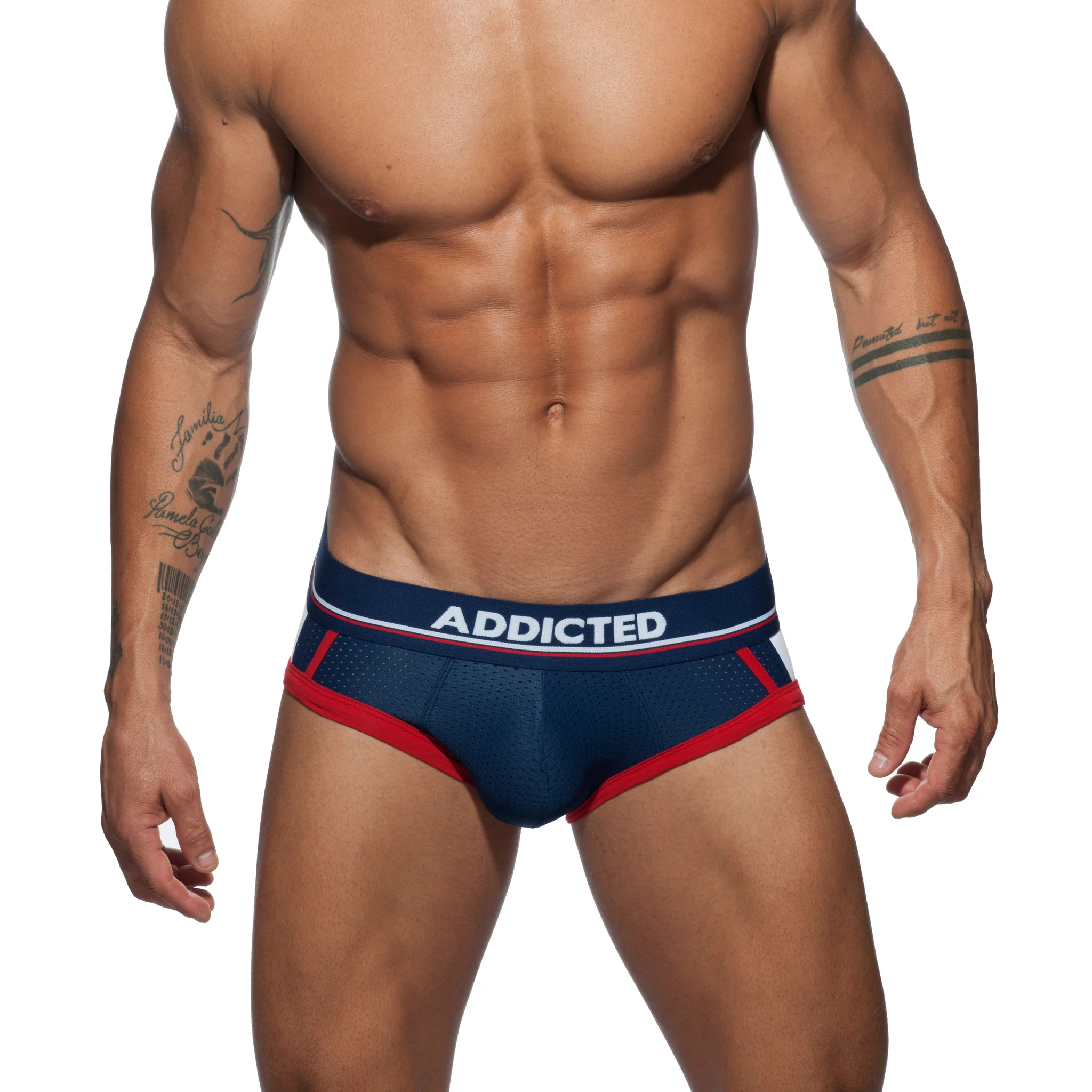 Addicted Sport Mesh Brief Navy AD738 - Image 2