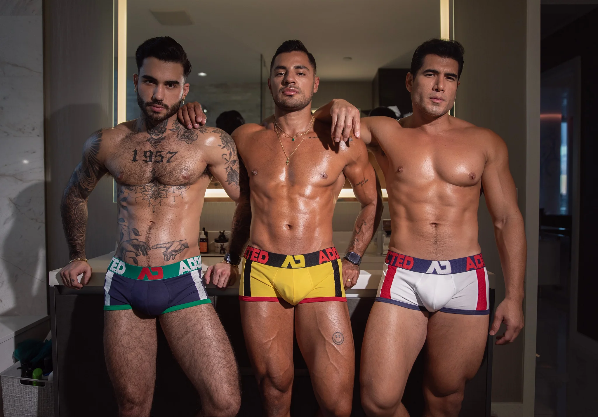 Addicted Sports Padded Trunk Yellow AD1245 - Image 4