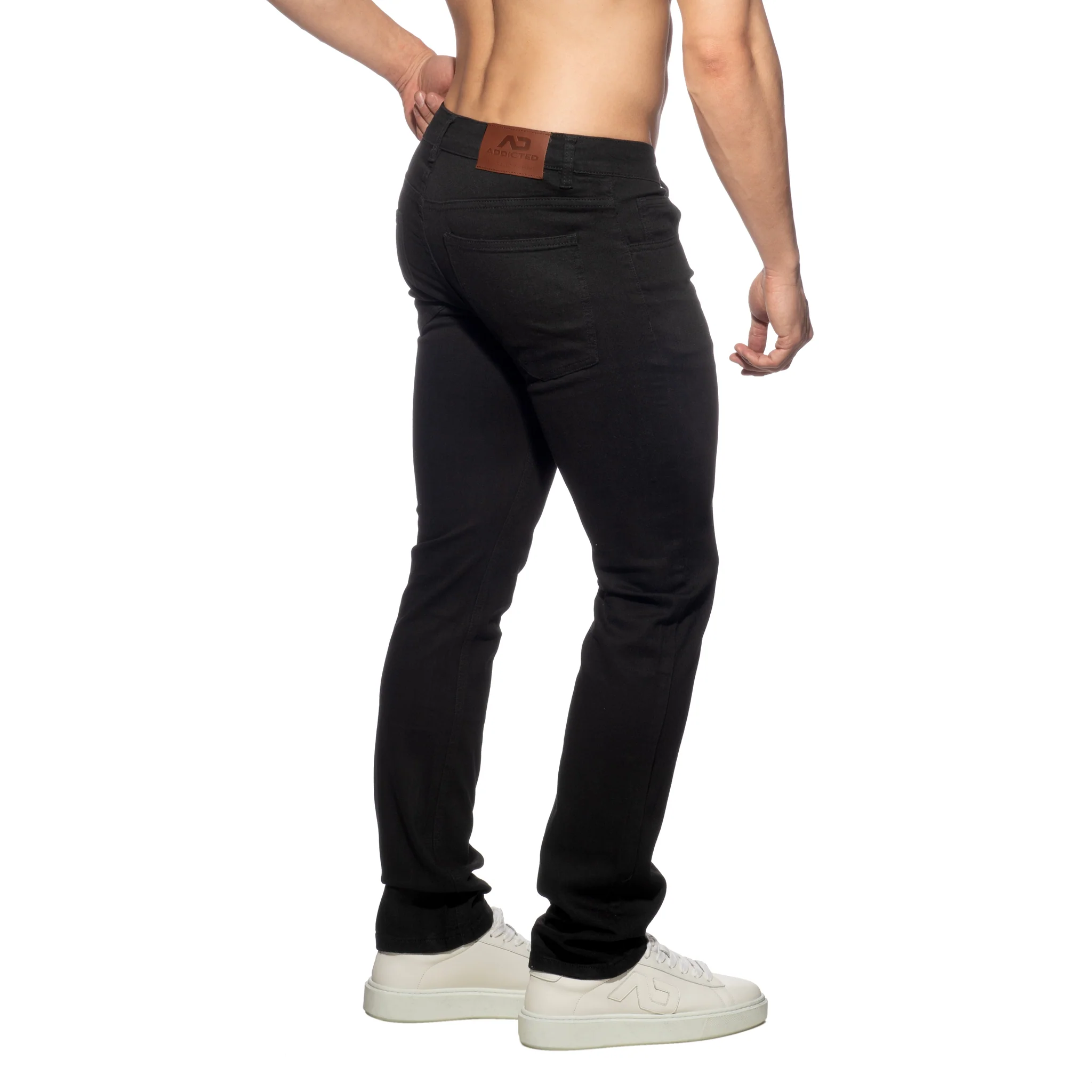 Addicted Straight-Leg Jeans Black AD1405 - Image 3