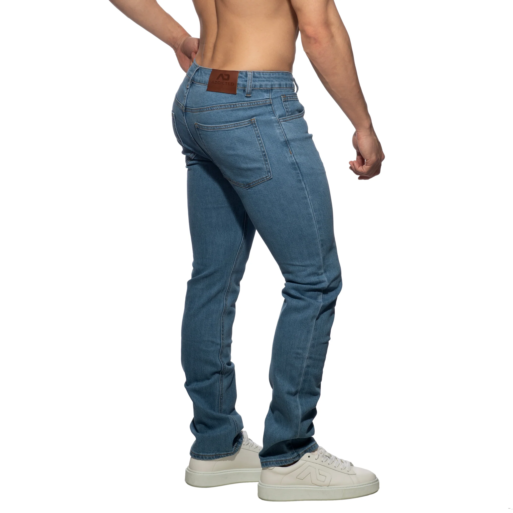 Addicted Straight-Leg Jeans Blue Jeans AD1405 - Image 3