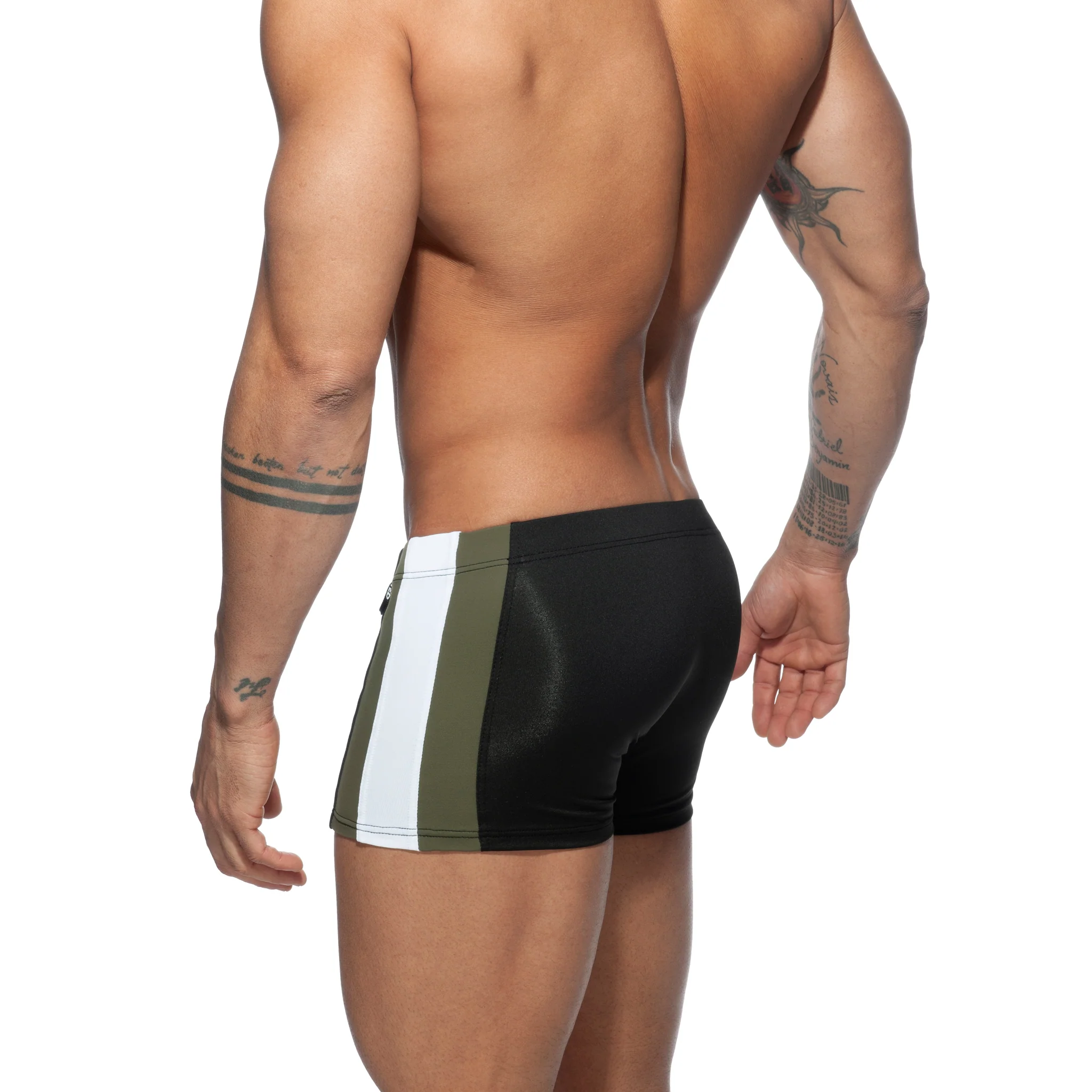 Addicted Stripes Basic Swim Boxer Black ADS213 - Image 3