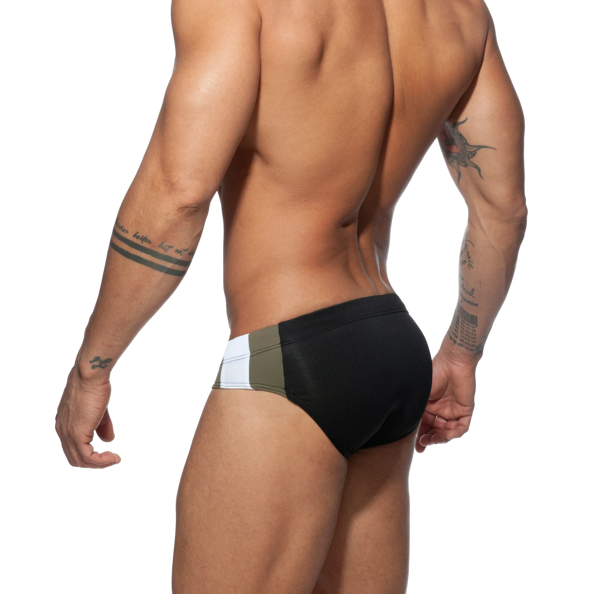 Addicted Stripes Basic Swim Brief Black ADS211 - Image 3