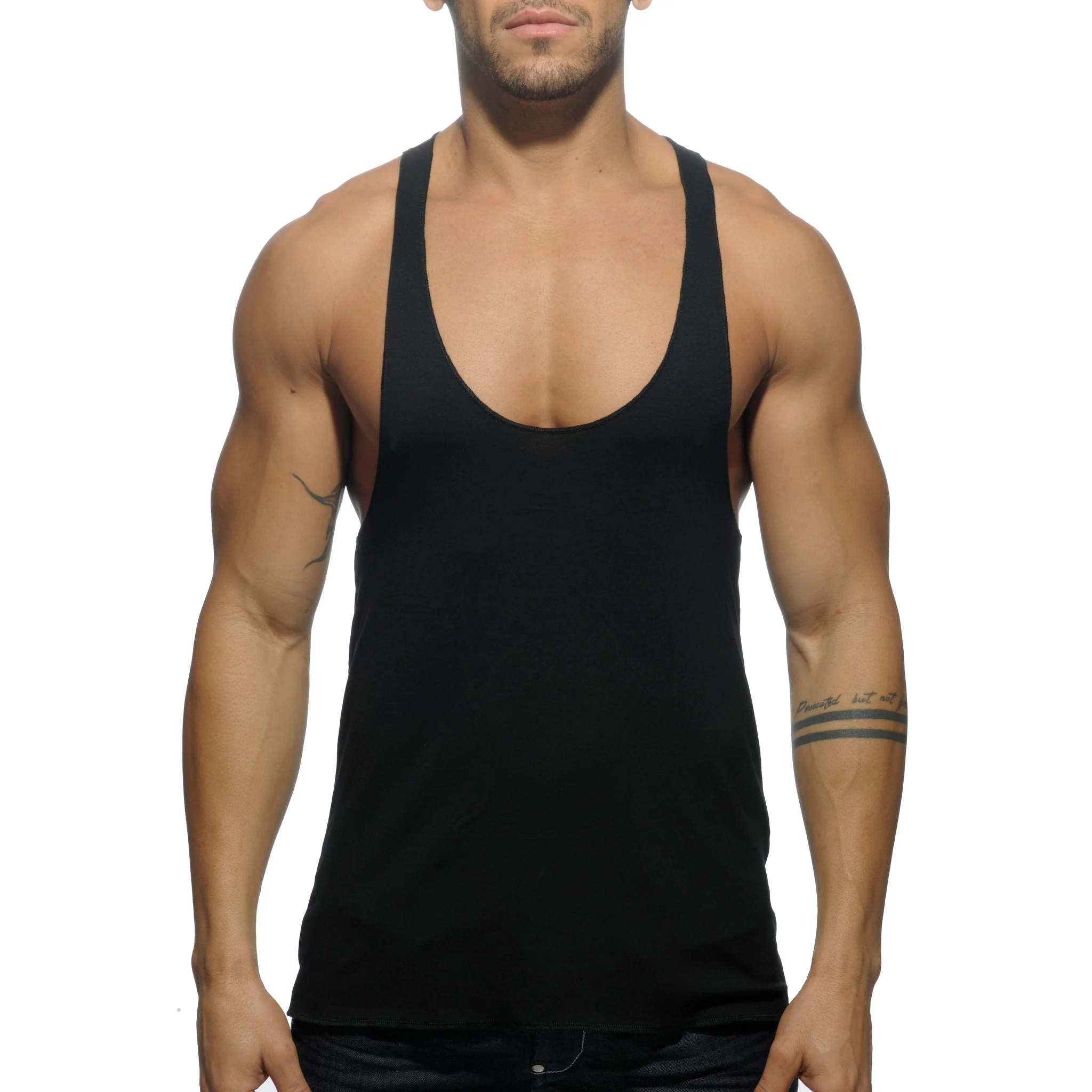 Addicted Tank Back Printed Black AD340 - Image 2