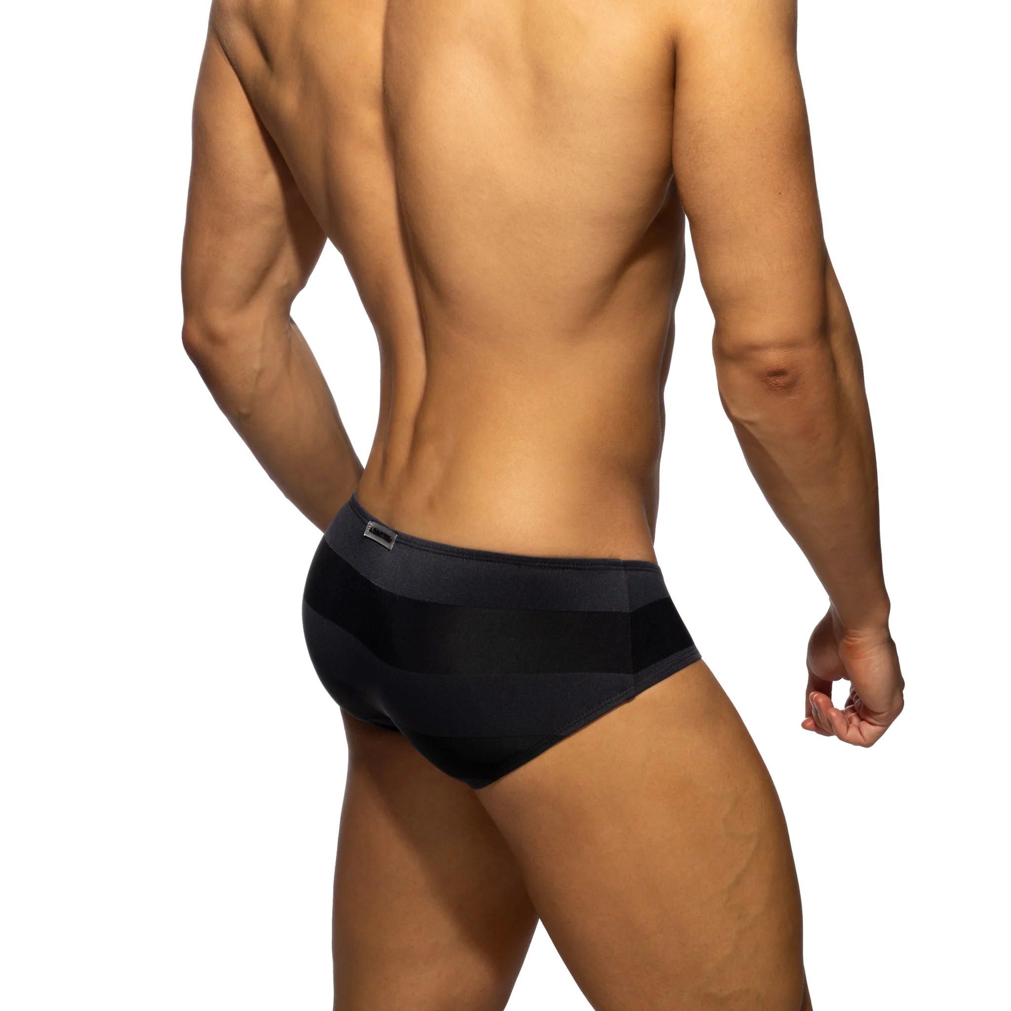 Addicted Thick Stripes Brief Black AD1423 - Image 3