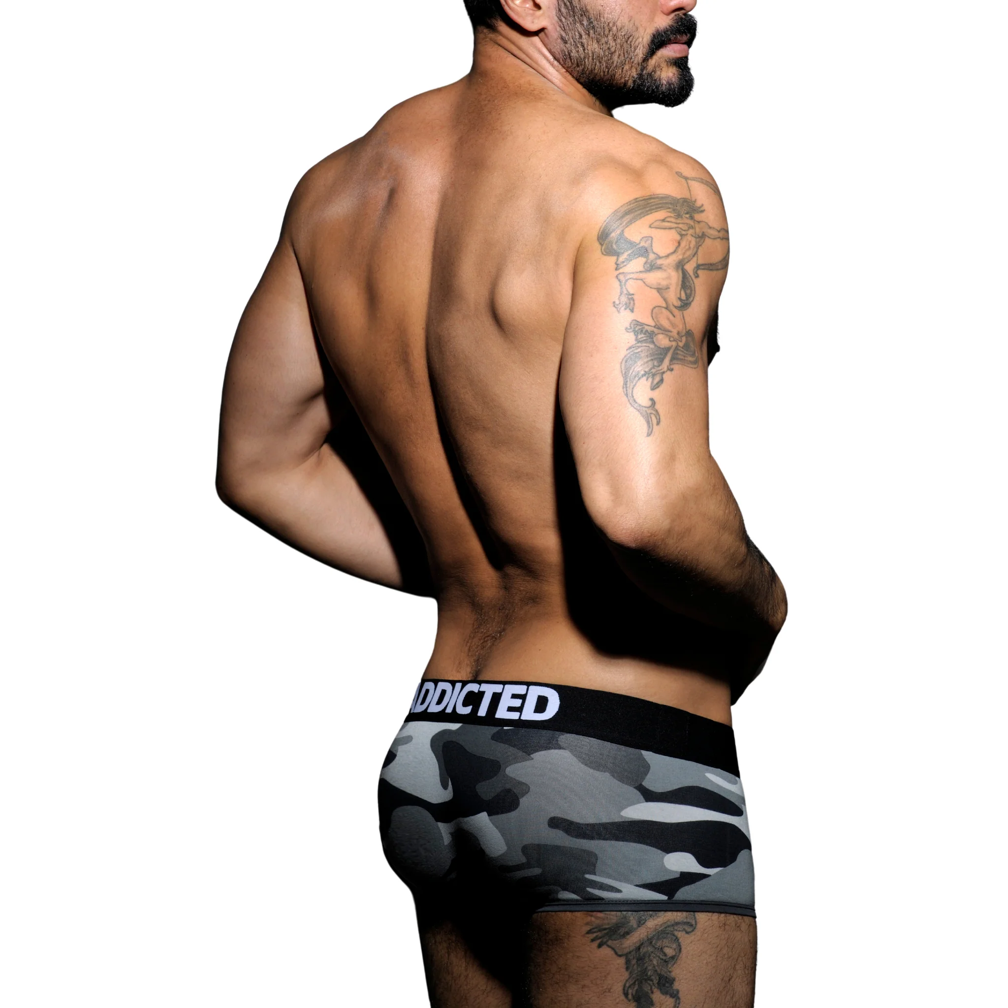 Addicted Tie-Up Boxer Grey Camouflage AD220 - Image 2