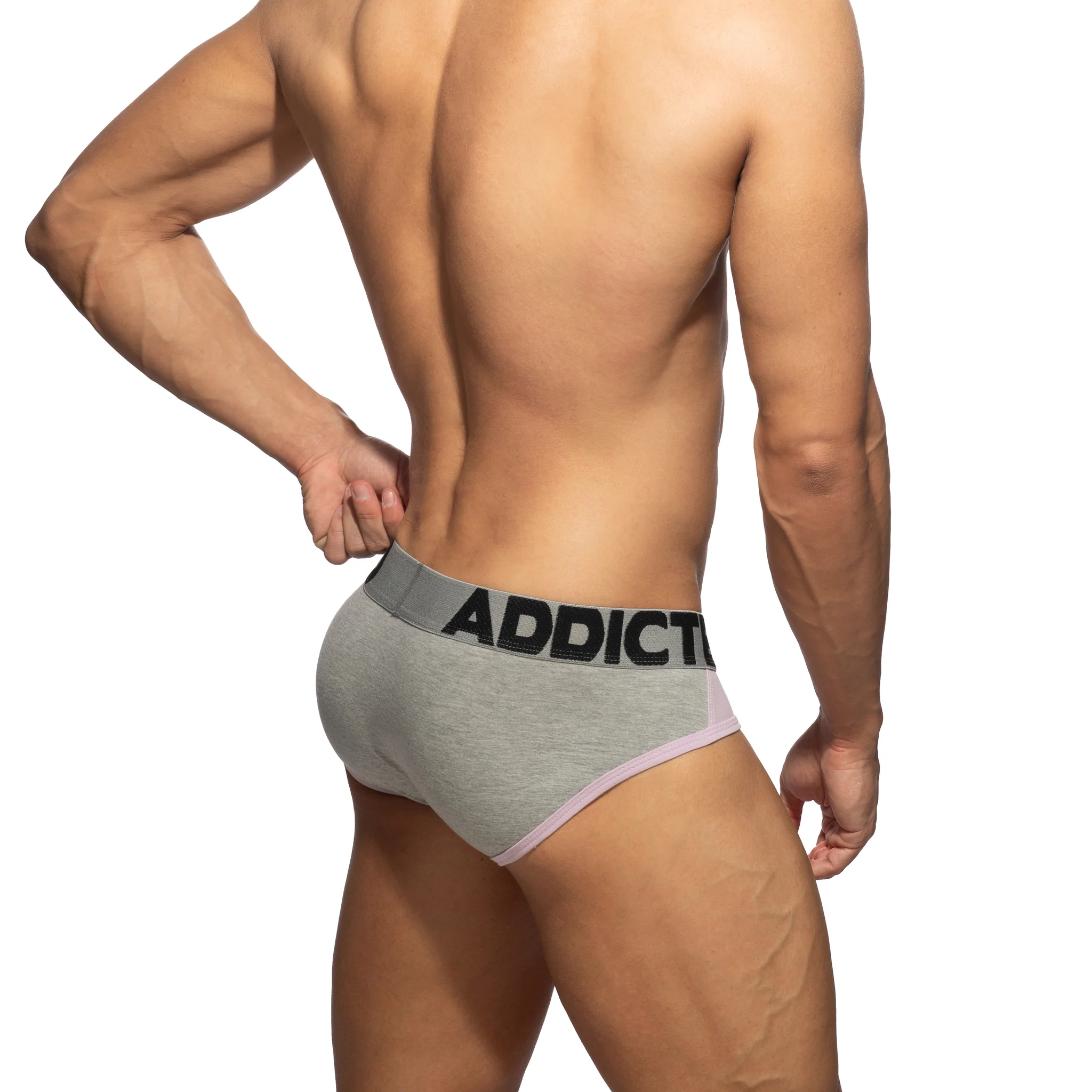 Addicted Trey Brief Heather Grey AD1305 - Image 3