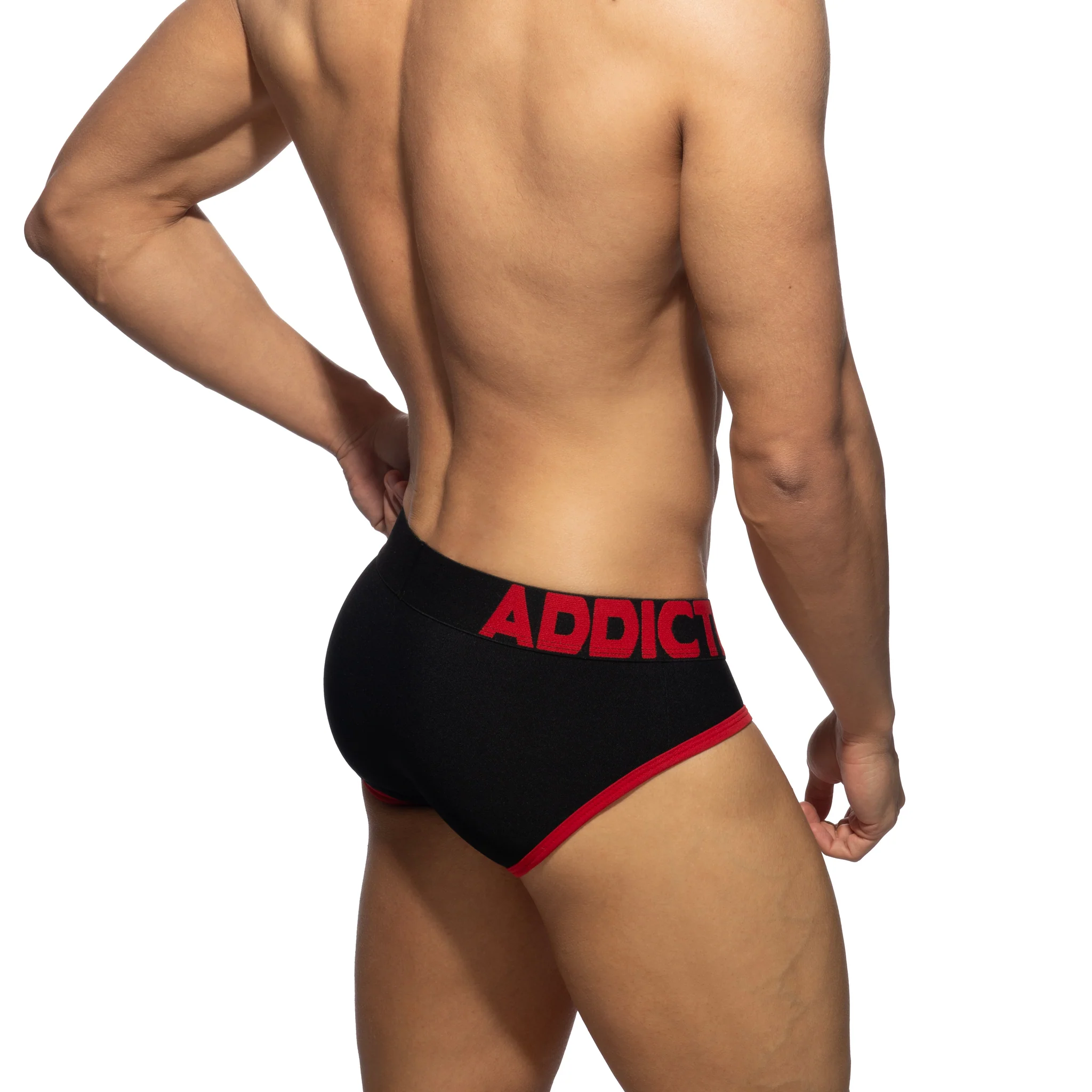 Addicted Tricolor Pique Brief Black AD1349 - Image 3
