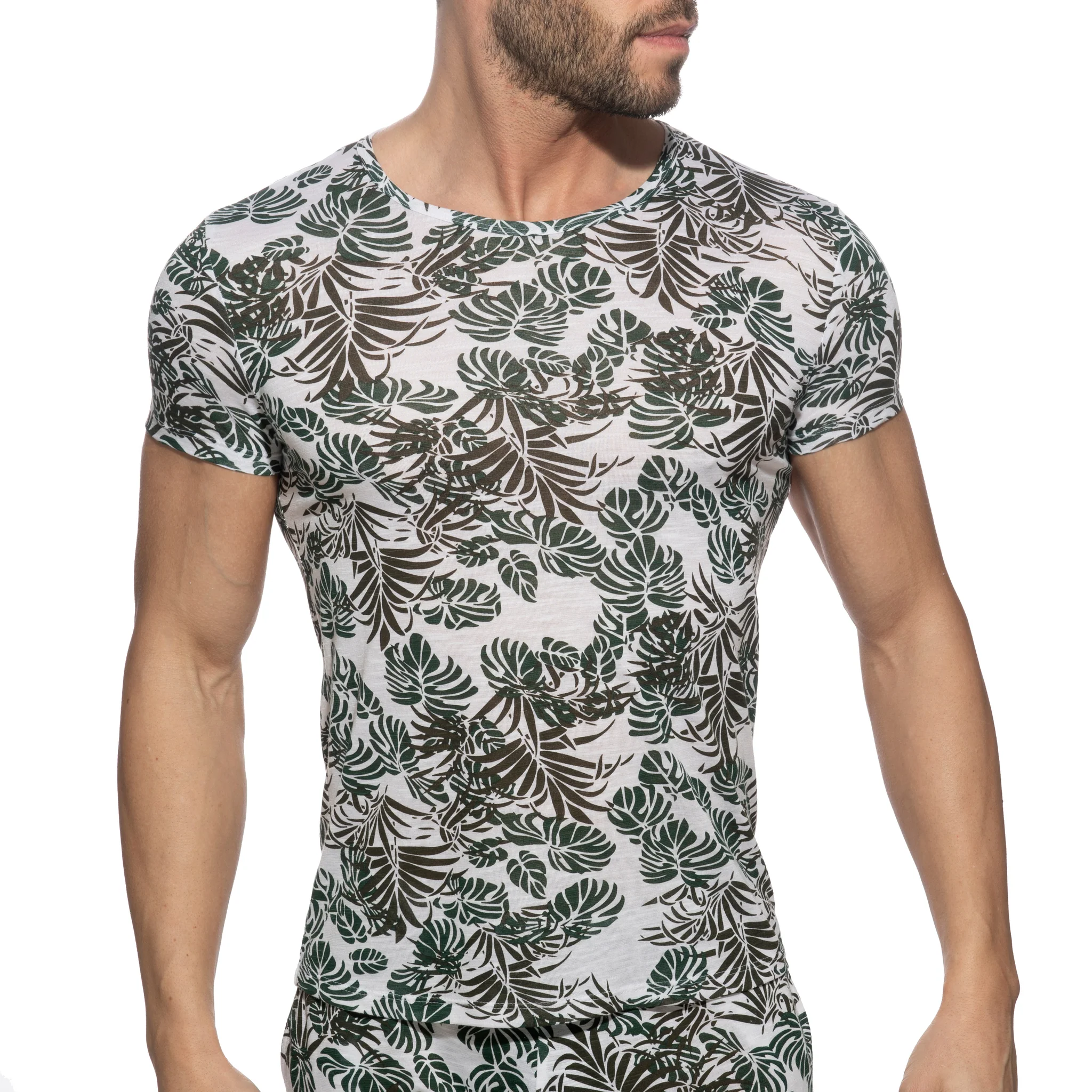 Addicted Tropicana T-Shirt Khaki AD1262 - Image 2