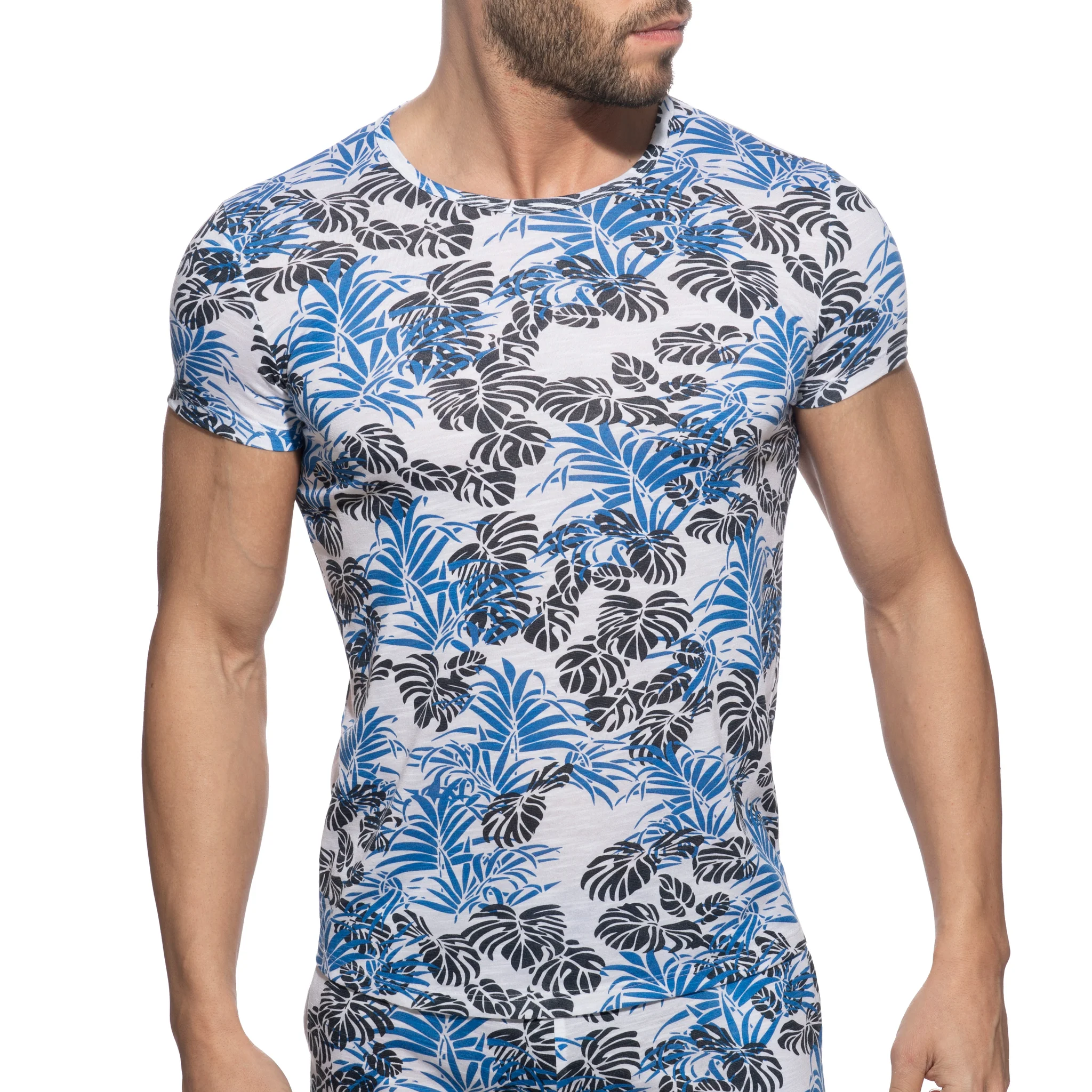 Addicted Tropicana T-Shirt Royal Blue AD1262 - Image 2