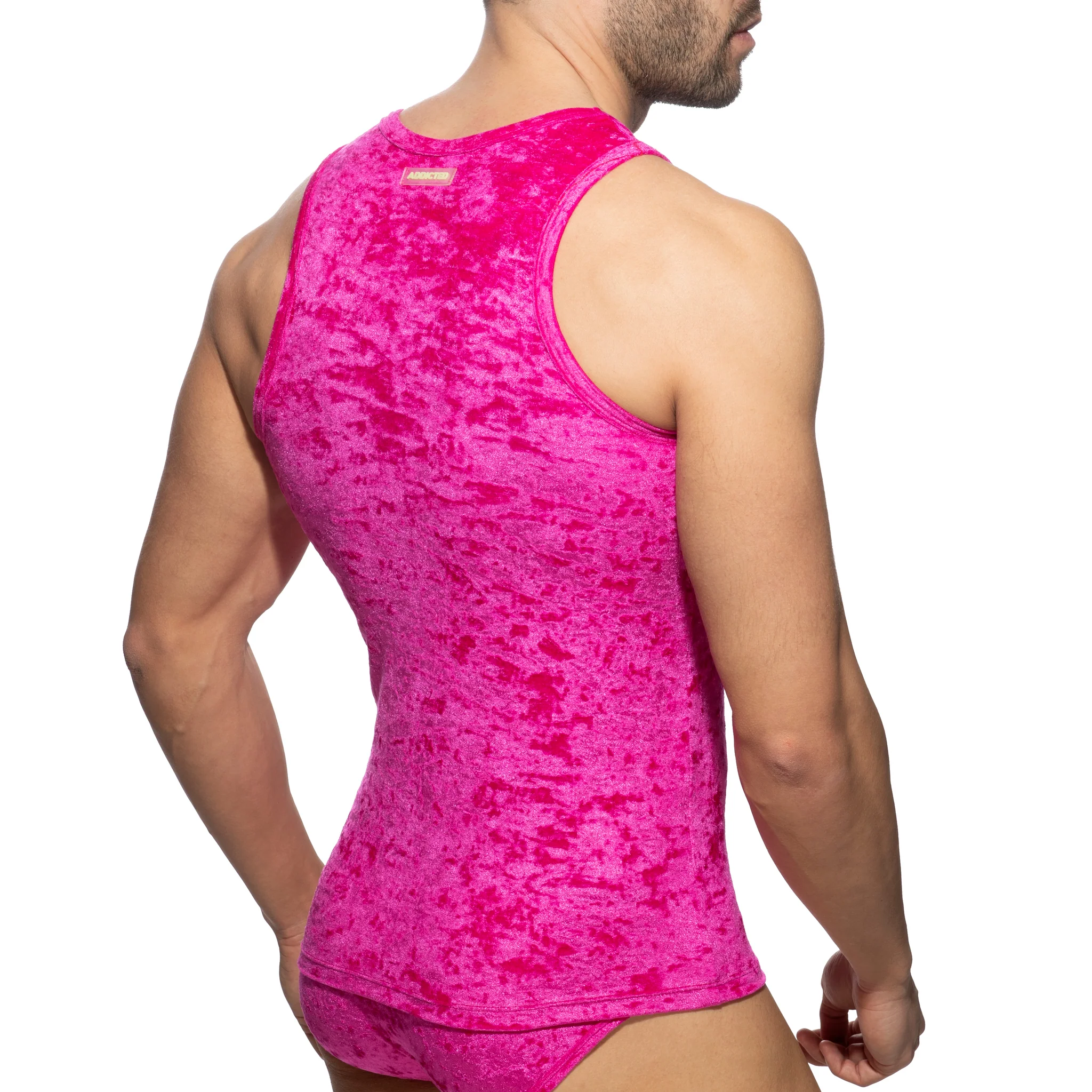 Addicted Velvet Shady Tank Top Fuchsia AD1237 - Image 3