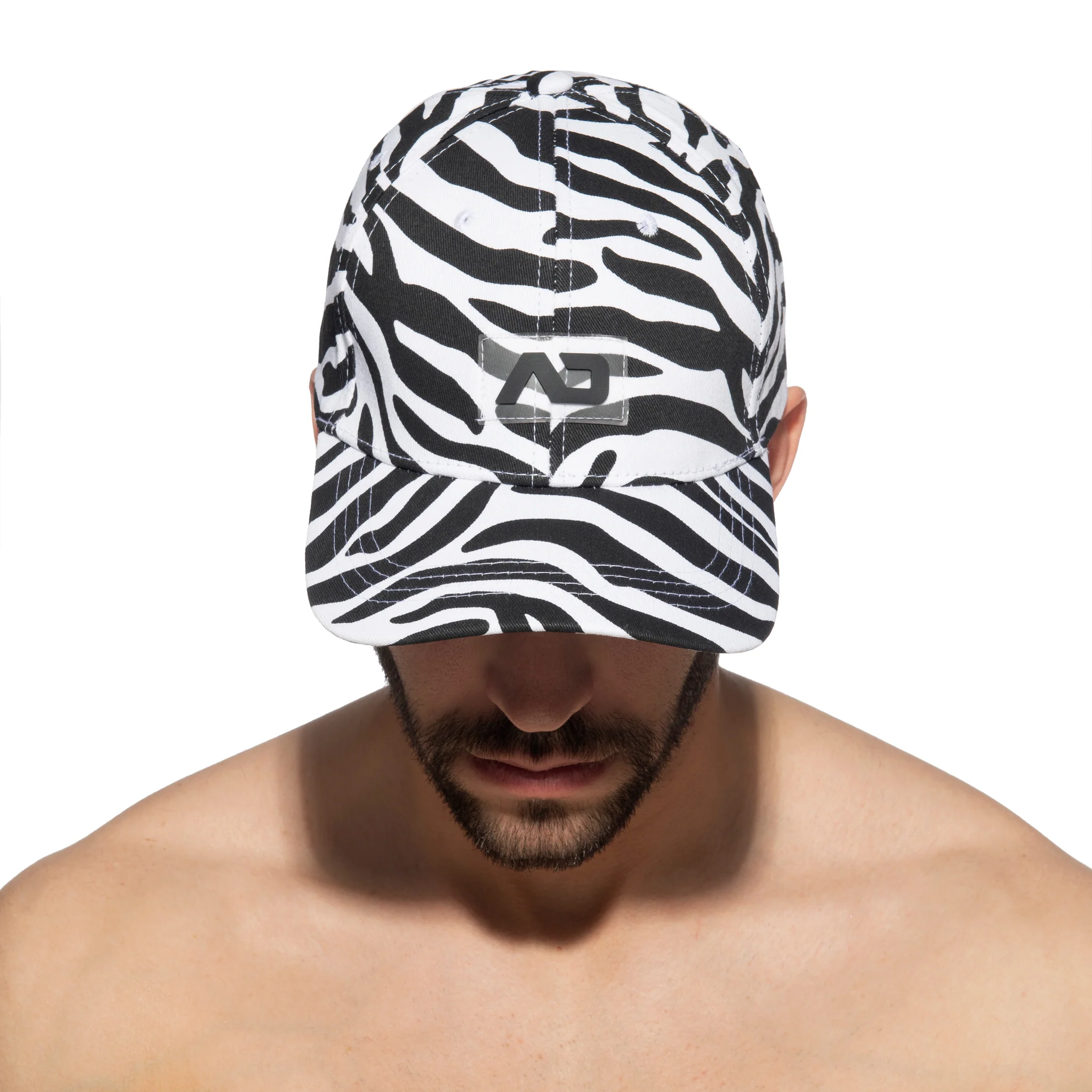 Addicted Zebra Print Cap Black AD1196 - Image 2