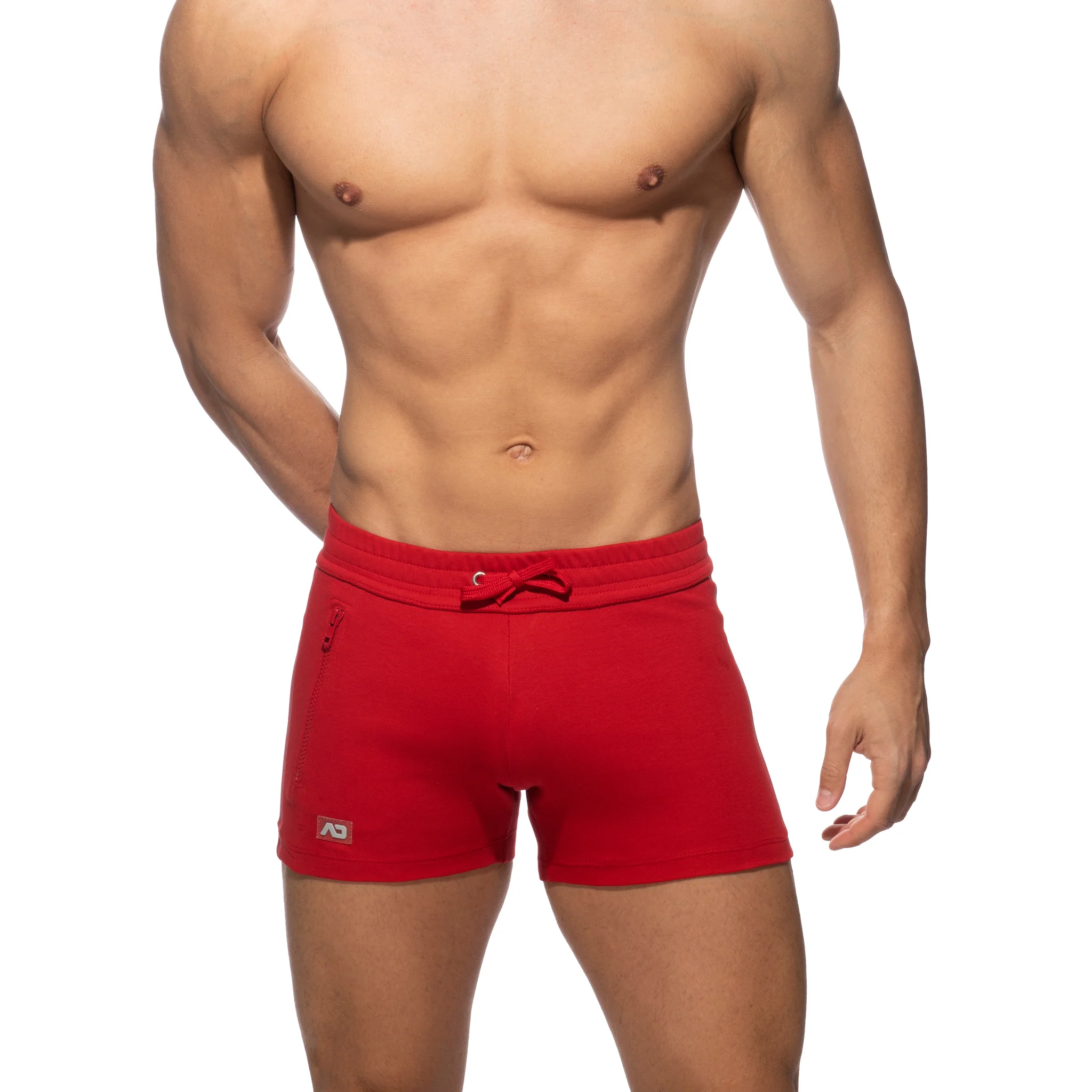 Addicted Zip Pocket Sports Short Red AD1002 - Image 2