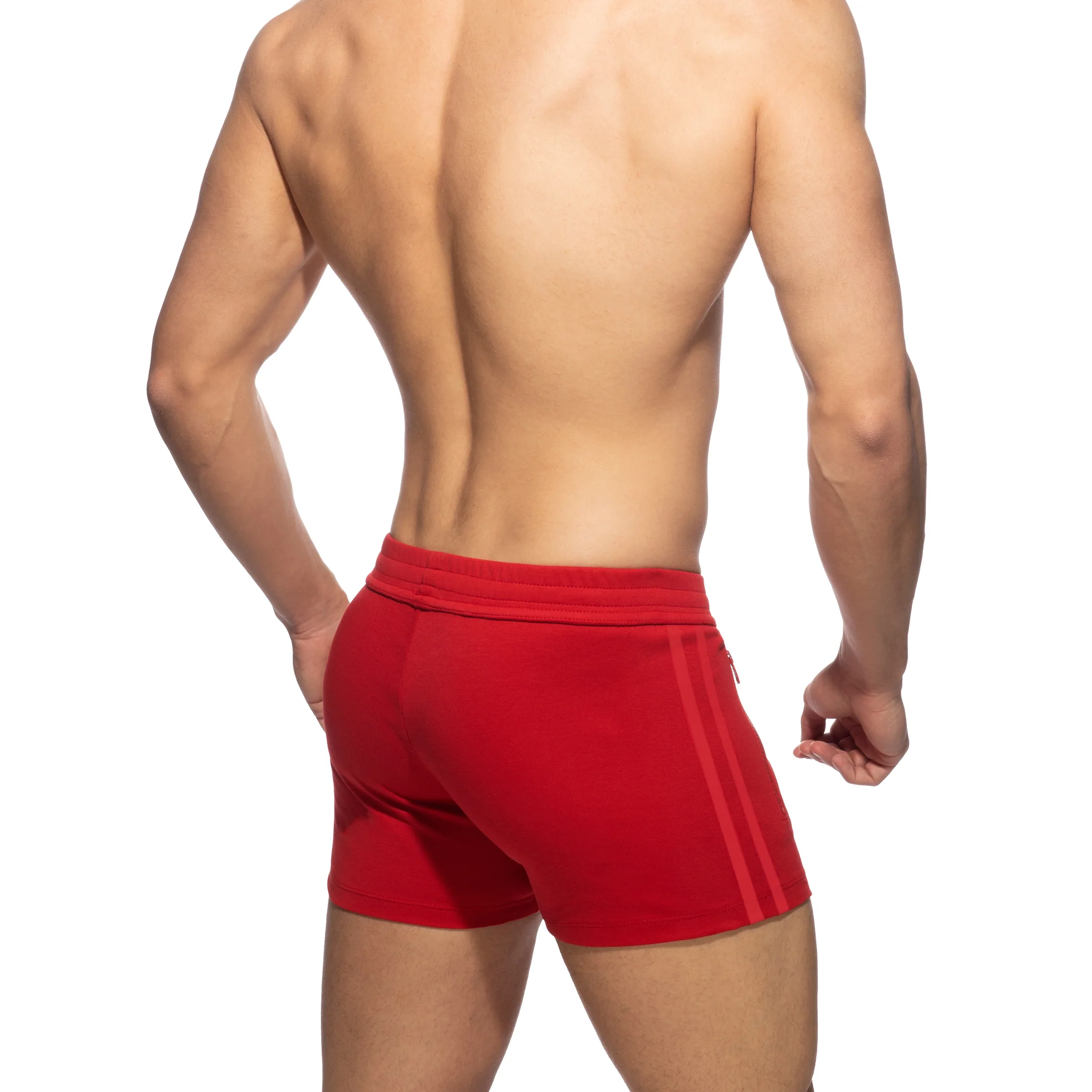 Addicted Zip Pocket Sports Short Red AD1002 - Image 3
