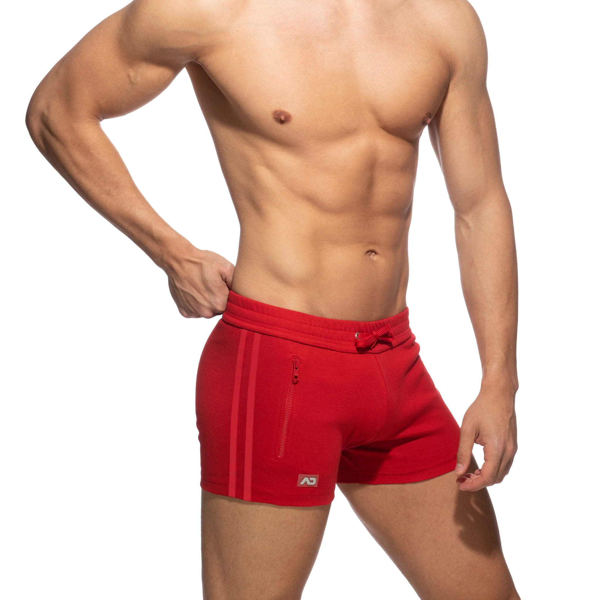 Addicted Zip Pocket Sports Short Red AD1002 - Image 4