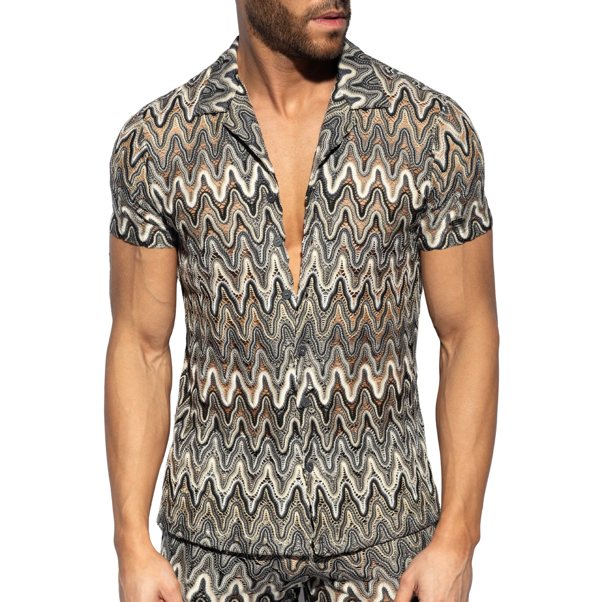 ES Collection Adana Shirt Brown SHT028 - Image 2