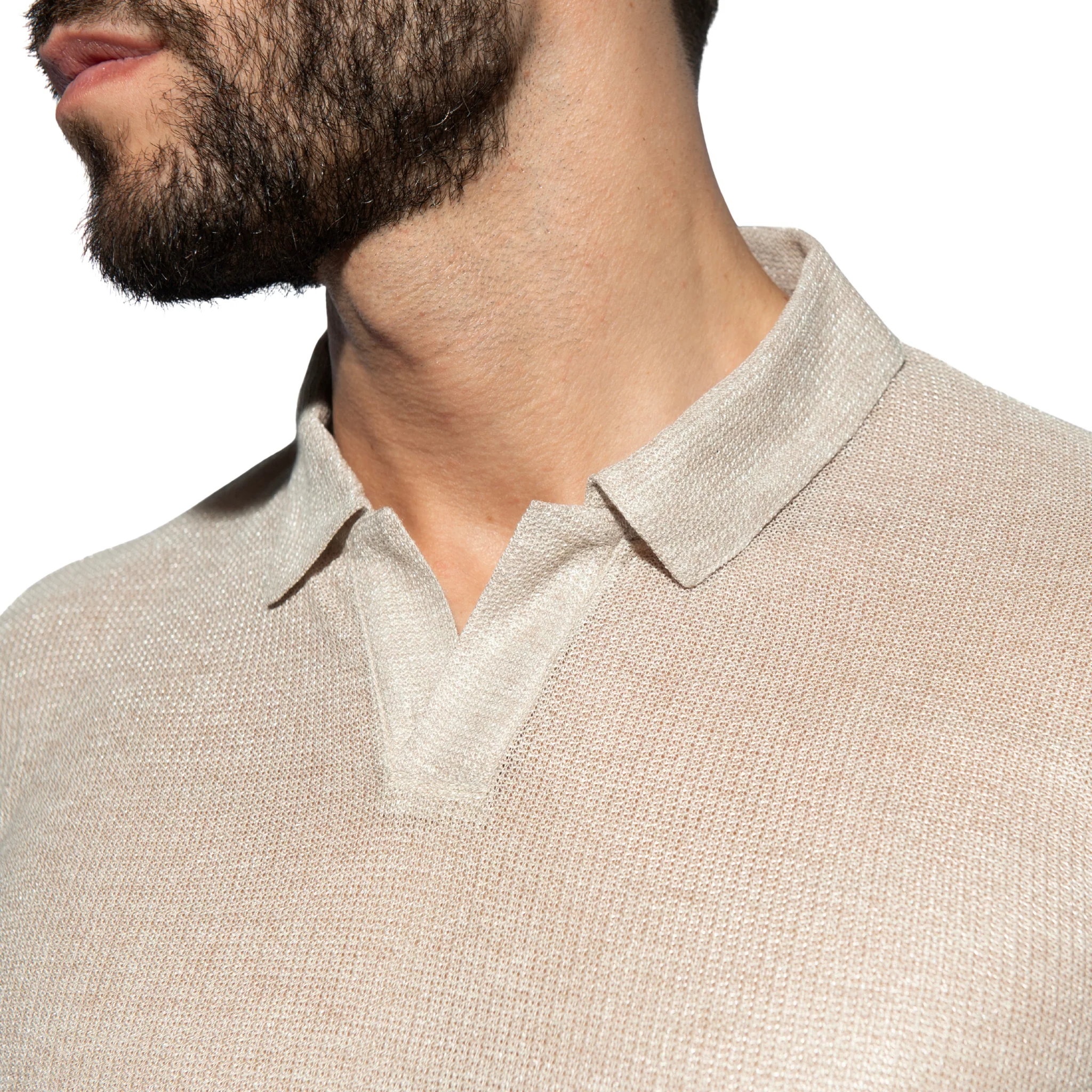 ES Collection Avant-Garde Polo Shirt Beige POLO37 - Image 4