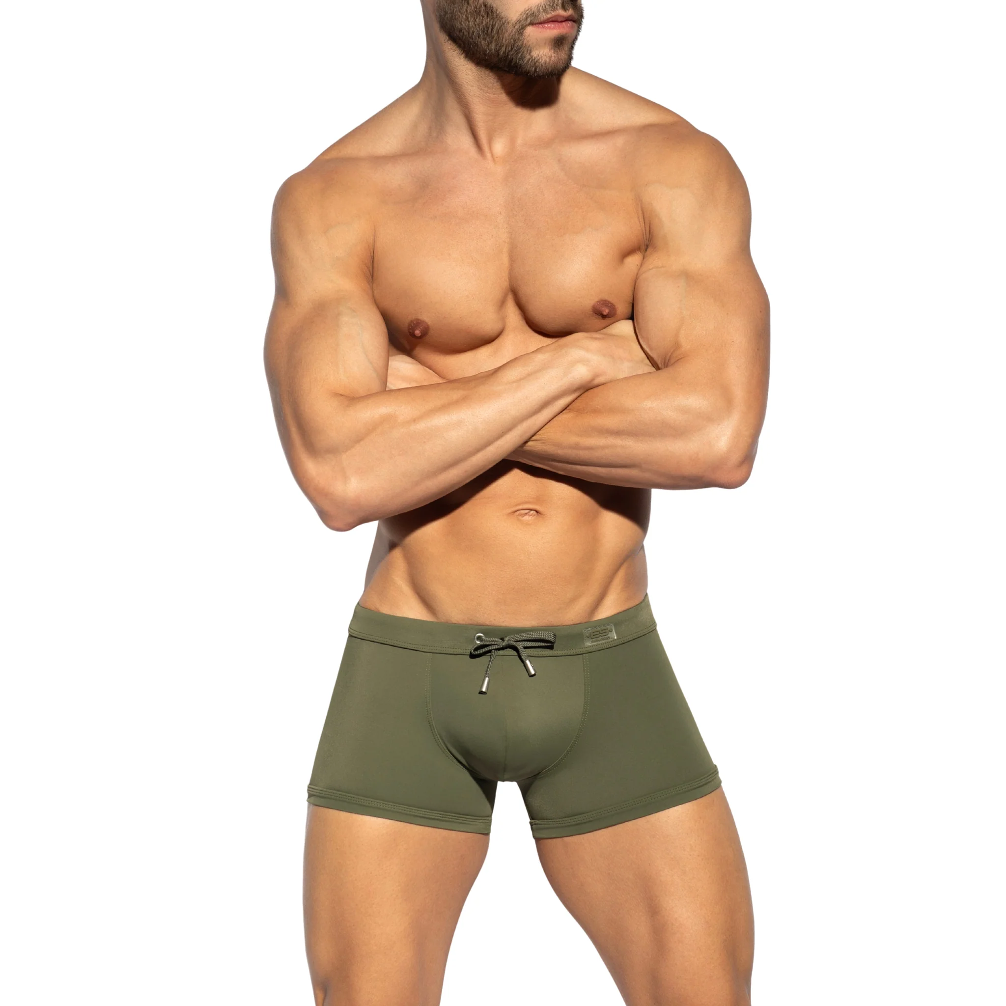 ES Collection Basic Sportive Swim Trunk Khaki 2518 - Image 2