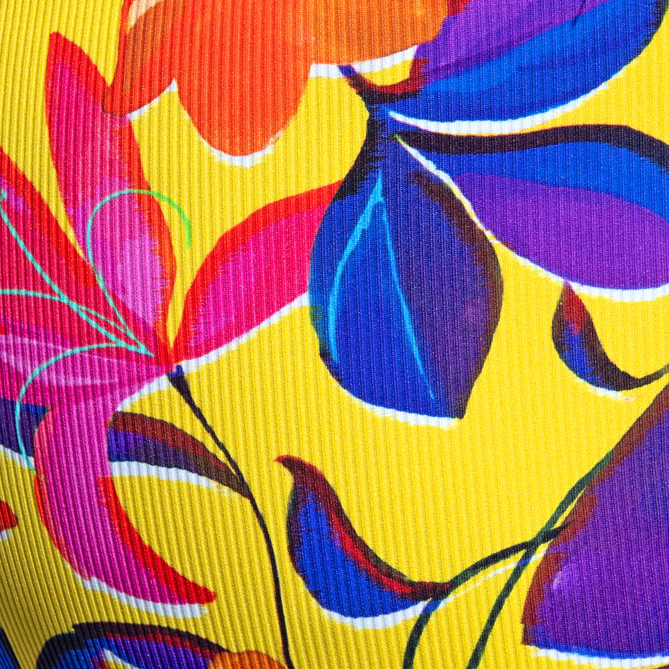 ES Collection Bold Flowers Thong Yellow UN664 - Image 4