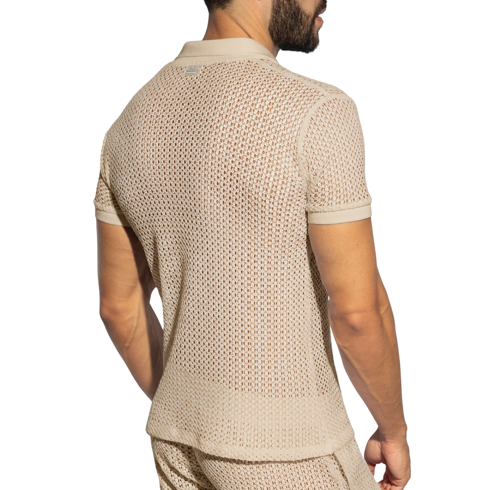 ES Collection Brisa Polo Shirt Beige POLO36 - Image 3