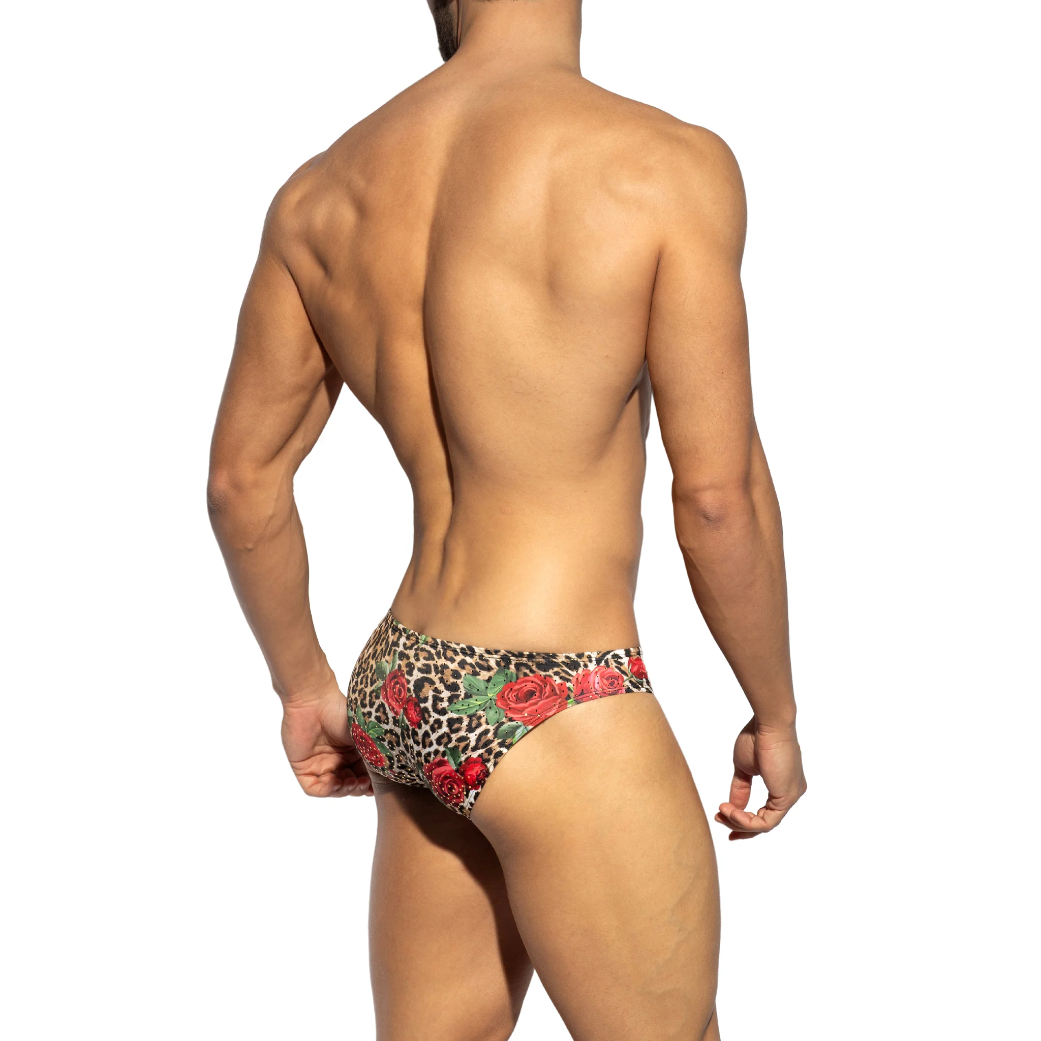 ES Collection Buns & Roses Bikini Brief Black UN615 - Image 3