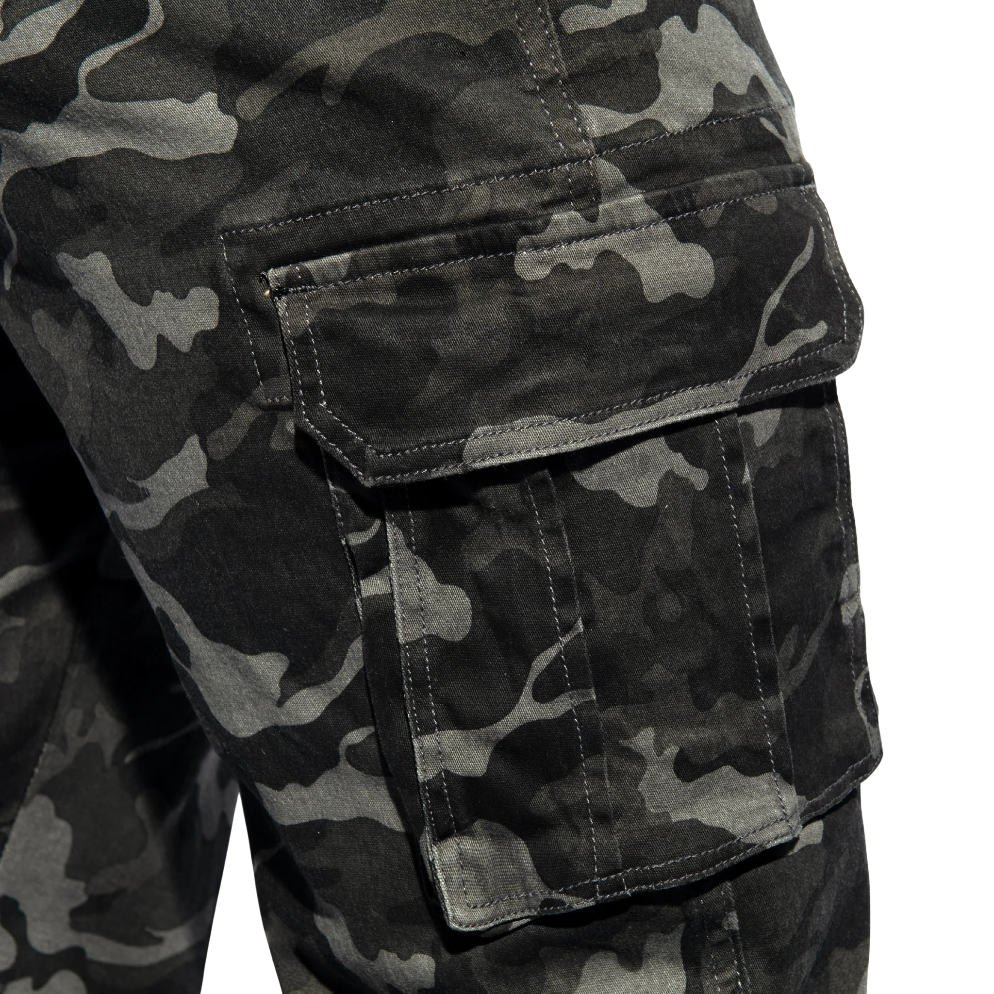 ES Collection Cargo Camo Jeans Grey Camouflage ESJ077 - Image 4