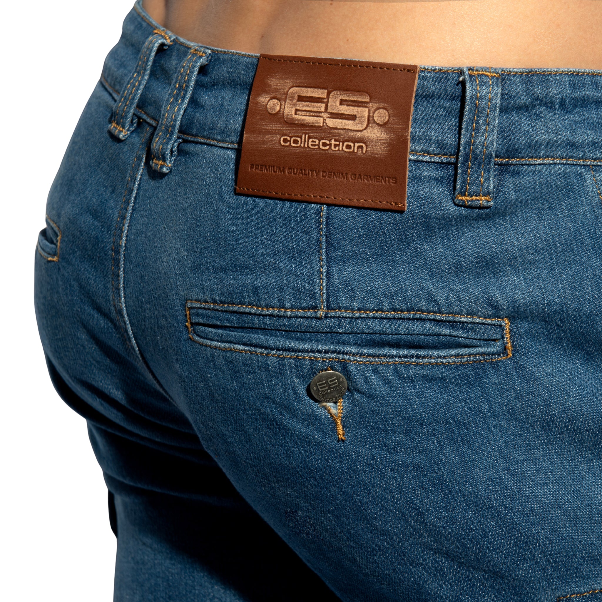 ES Collection Cargo Denim Jeans Dark Jeans ESJ078 - Image 5
