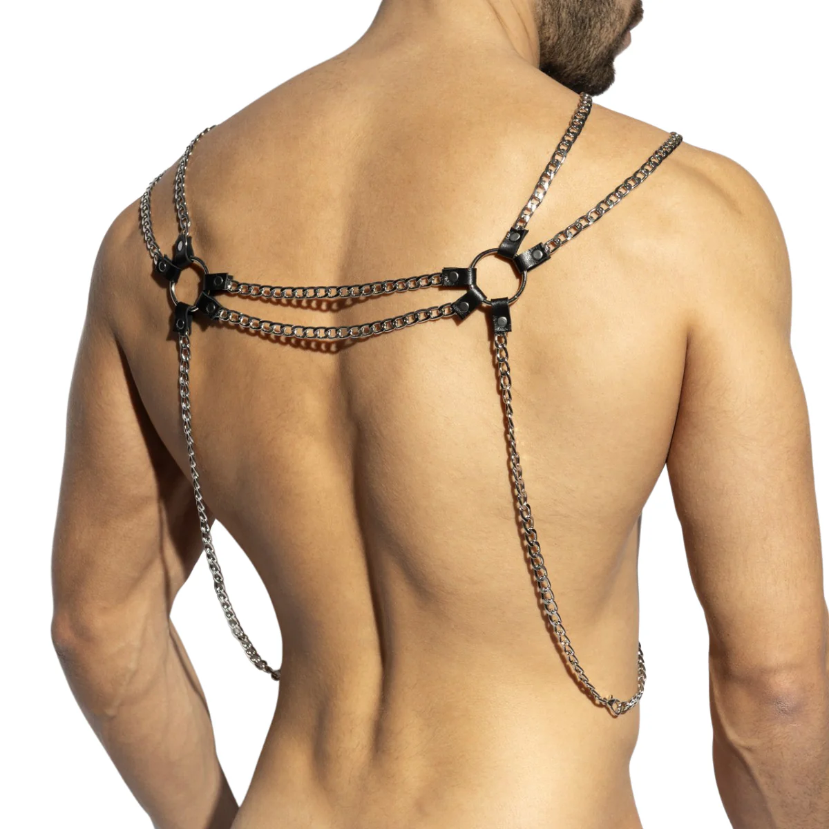 ES Collection Chain Body Harness Black AC205 - Image 3