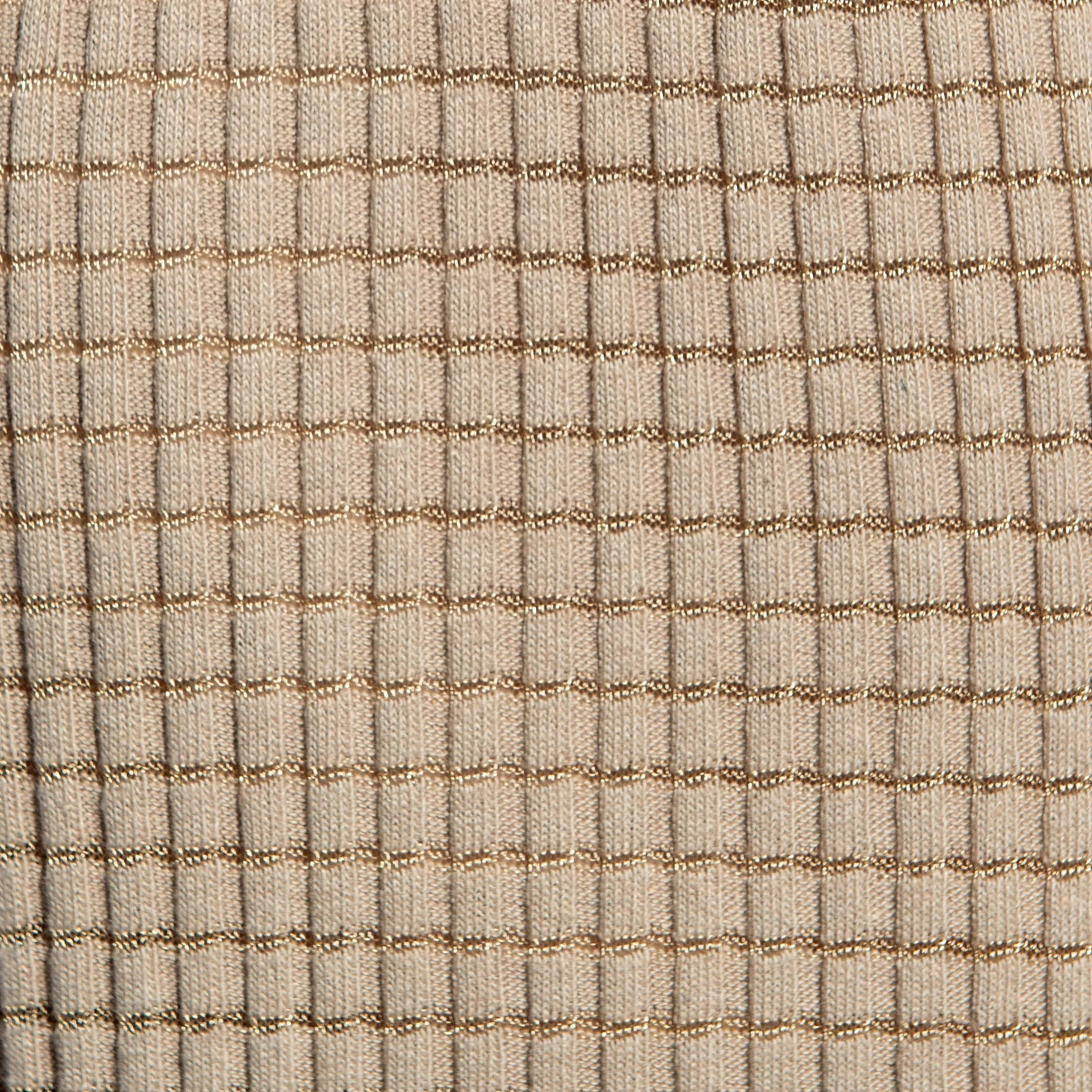 ES Collection Checkmate Bermuda Shorts Beige SP338 - Image 4