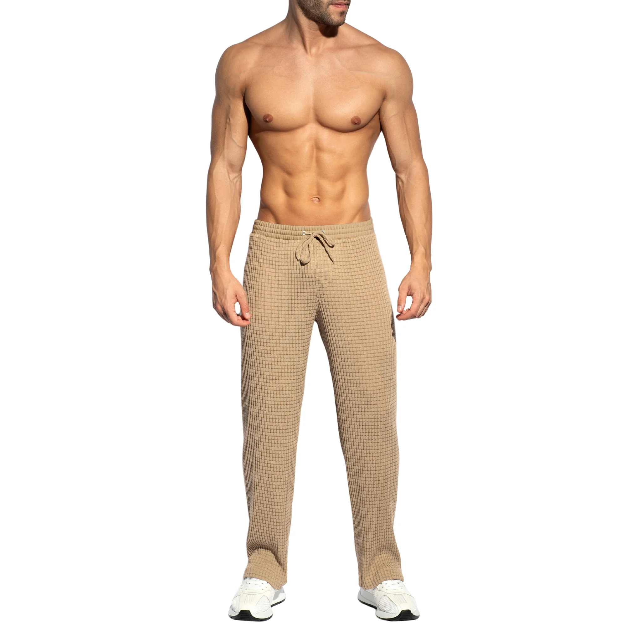 ES Collection Checkmate Long Pants Beige SP328 - Image 2
