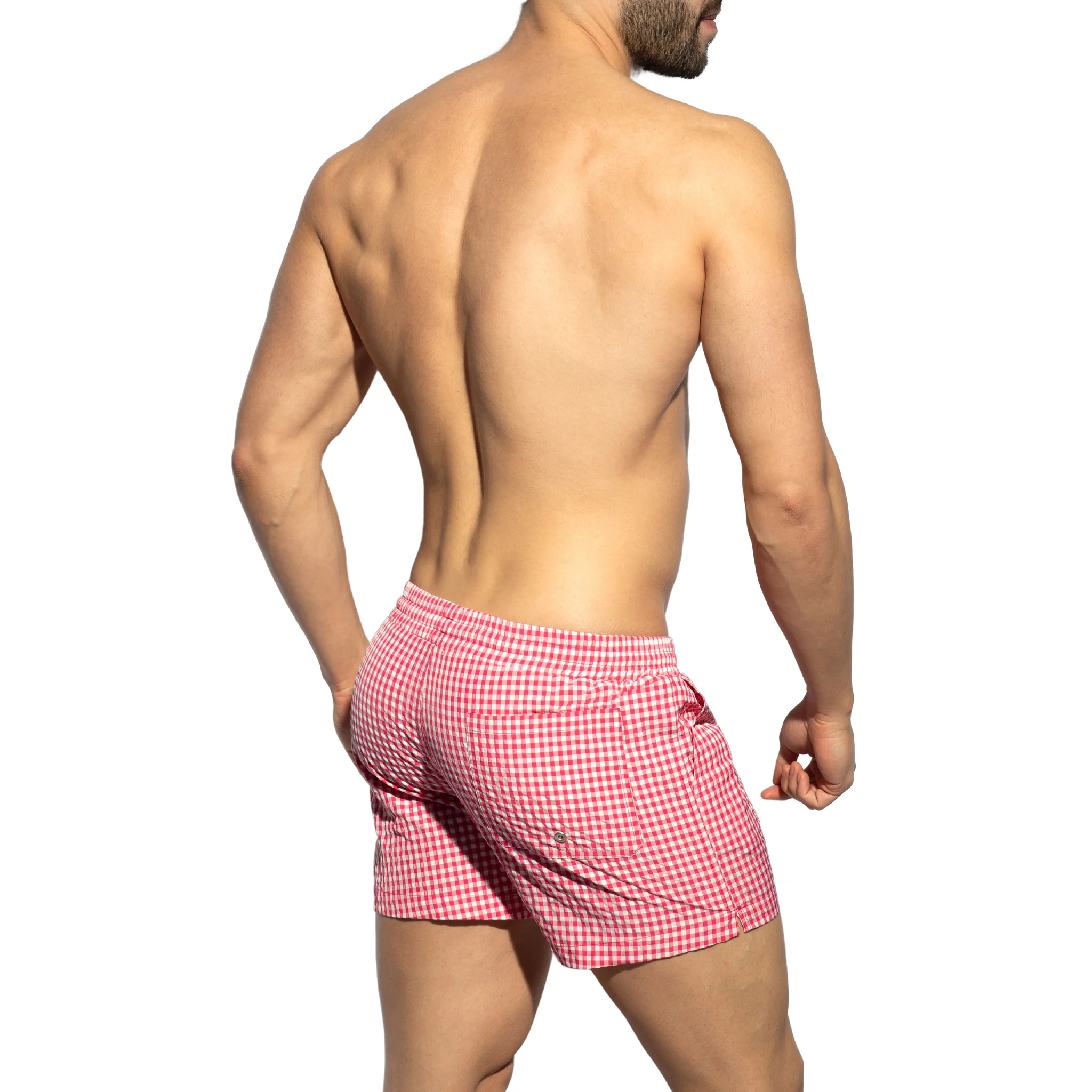 ES Collection Chess Swim Shorts Fuchsia 2306 - Image 3