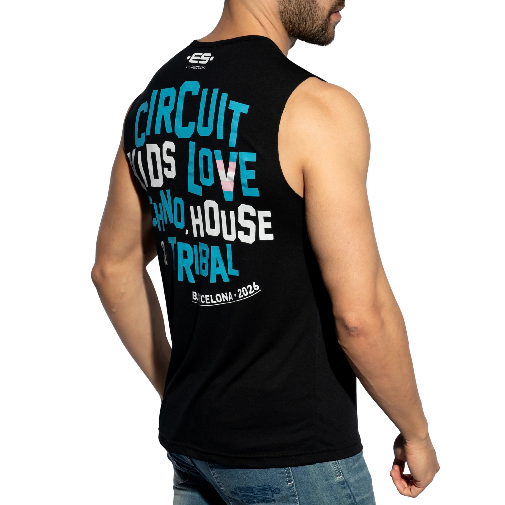 ES Collection Circuit Festival 2026 Tank Top Black TS370 - Image 5