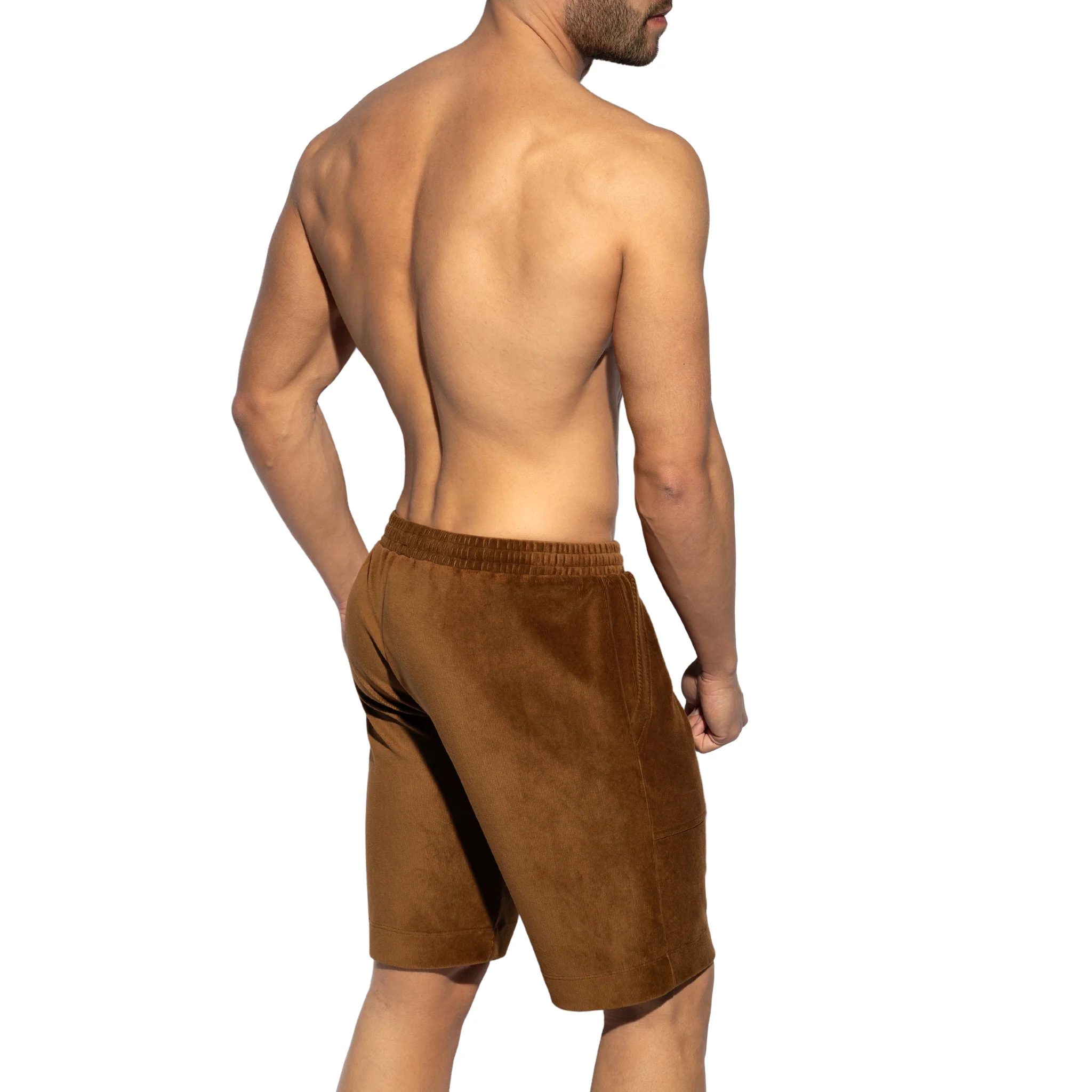 ES Collection Corduroy Bermuda Shorts Brown SP337 - Image 3