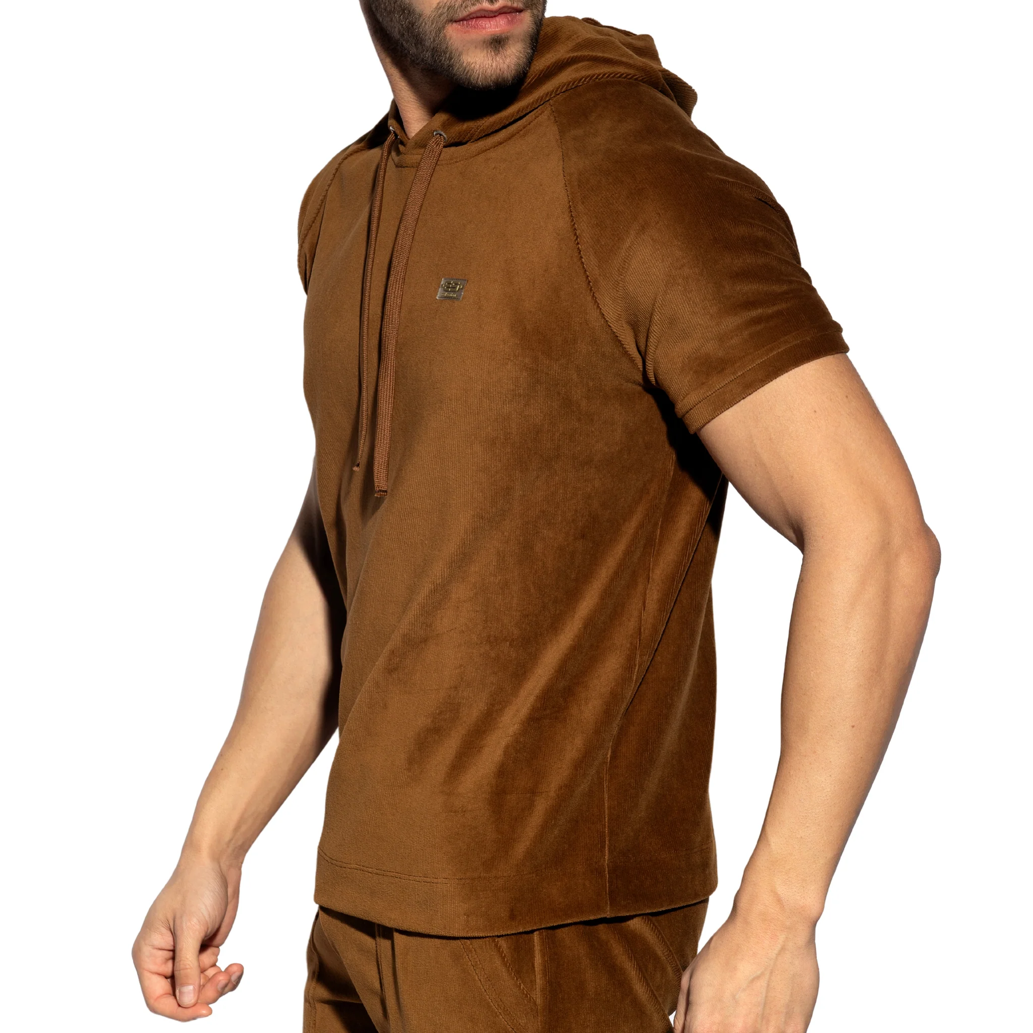 ES Collection Corduroy Hoody Brown SP336