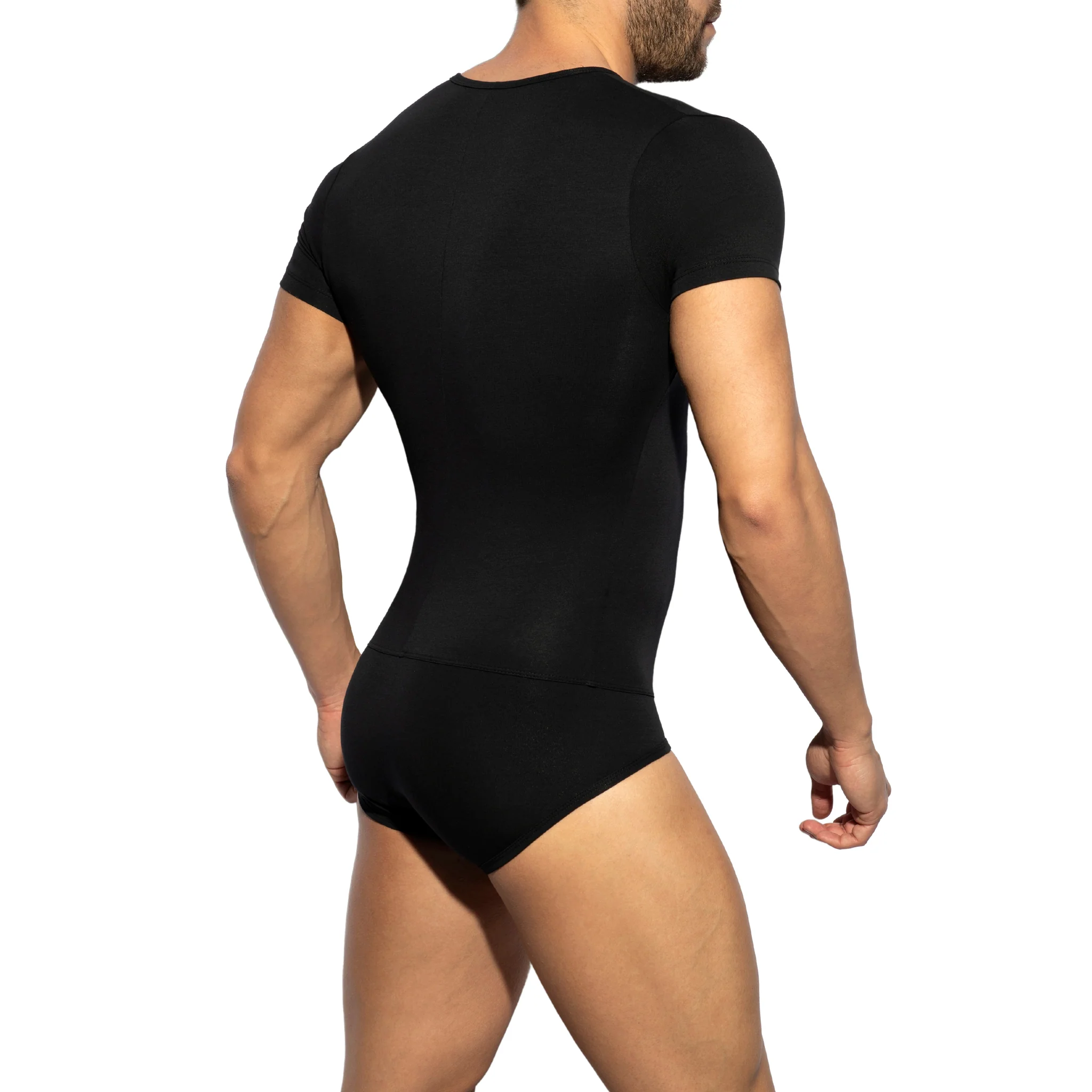 ES Collection Cotton Bodysuit Black UN486 - Image 3