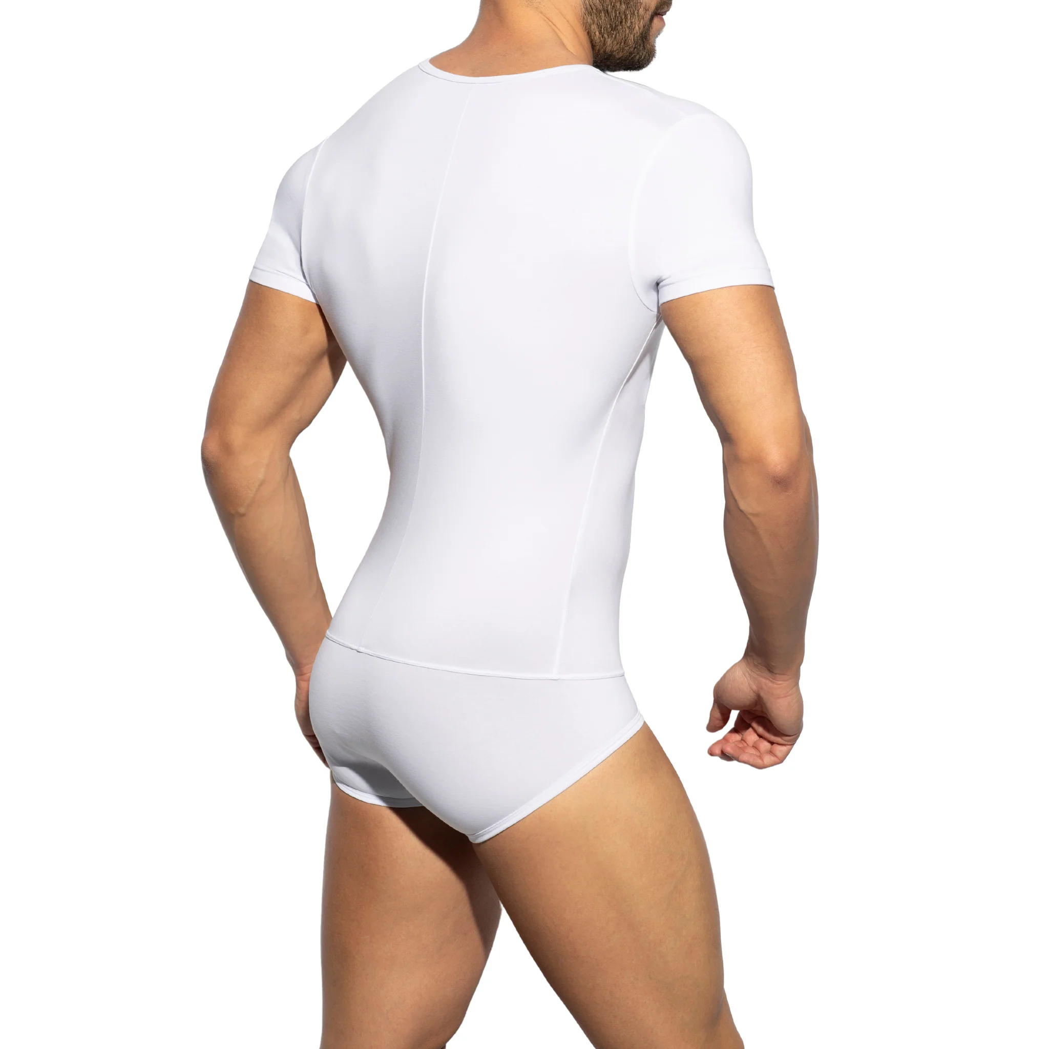 ES Collection Cotton Bodysuit White UN486 - Image 3