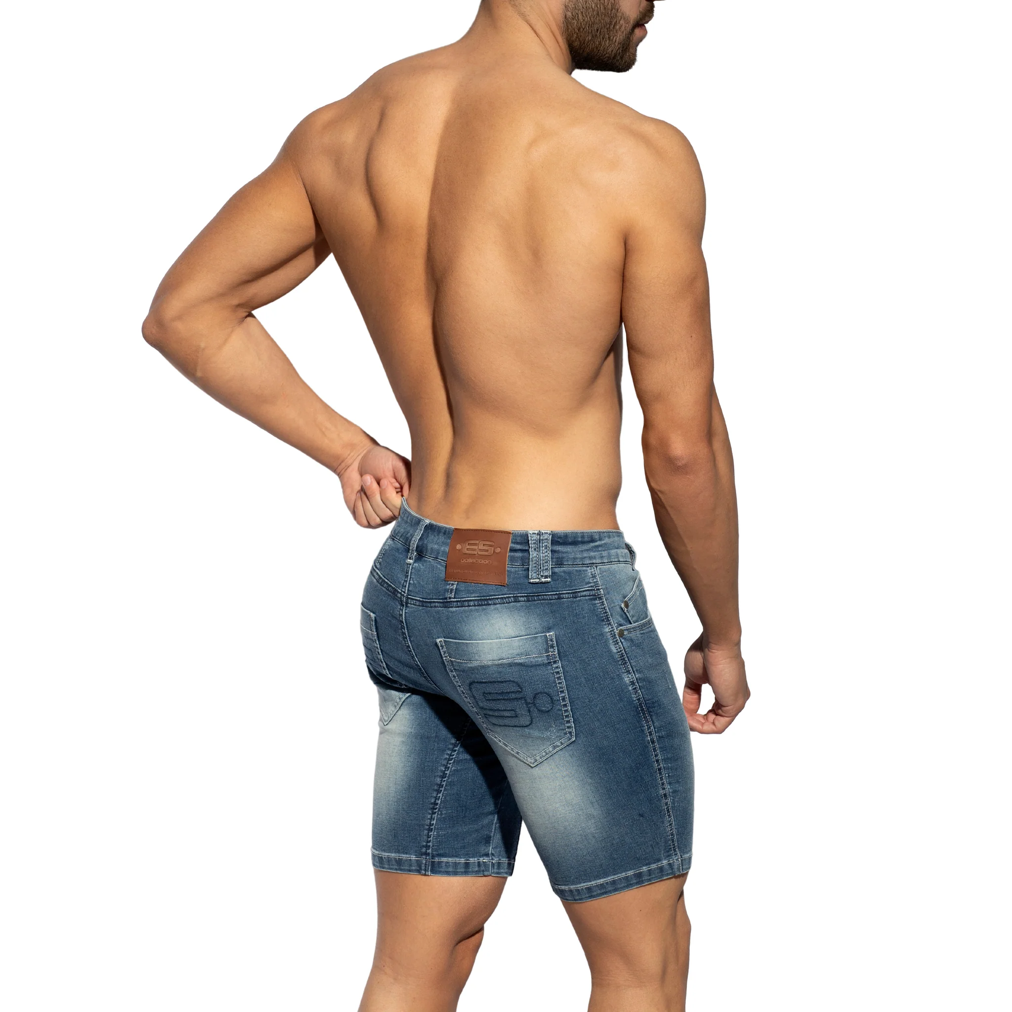 ES Collection Denim Bermuda Jeans Blue Jeans ESJ072 - Image 3