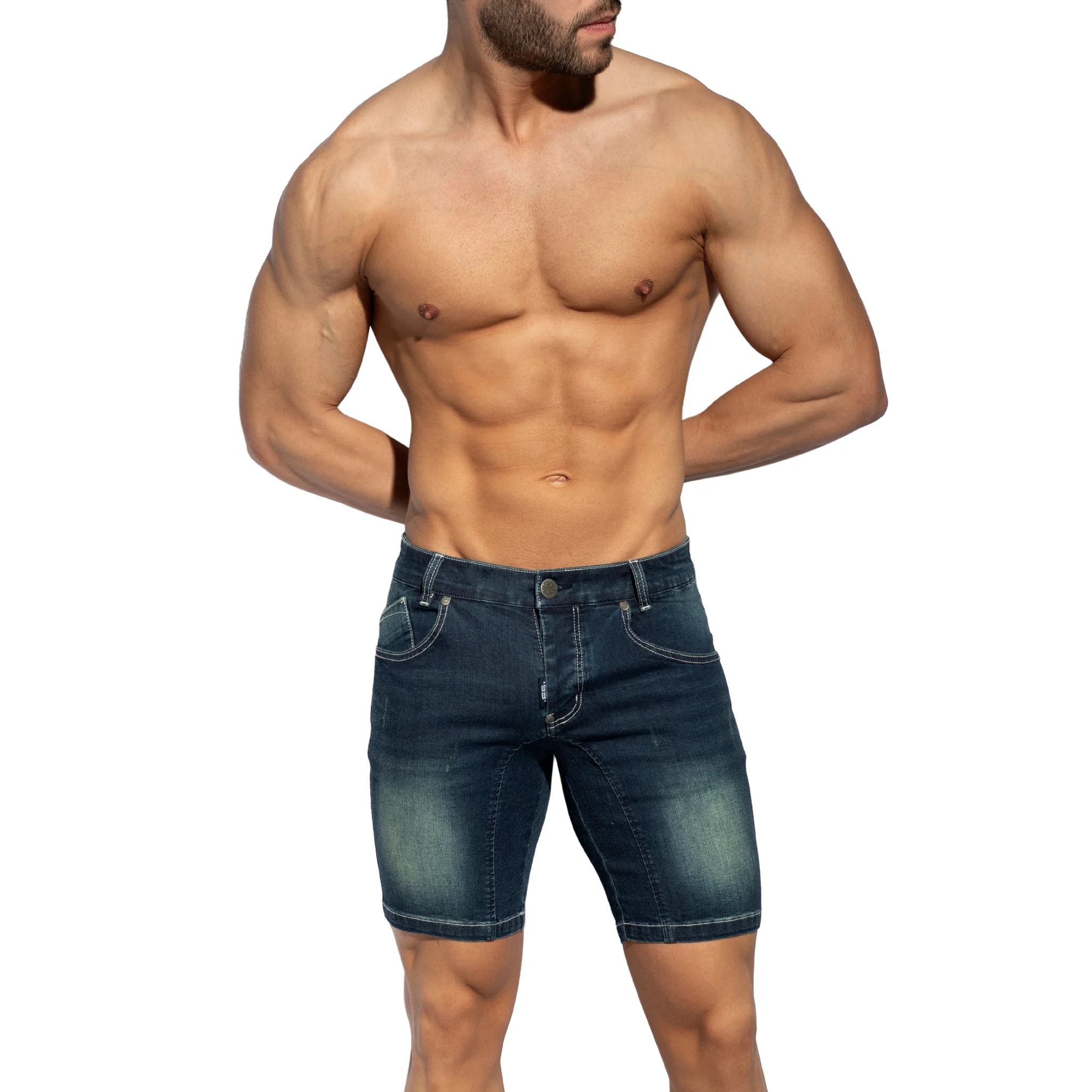 ES Collection Denim Bermuda Jeans Dark Jeans ESJ072 - Image 2