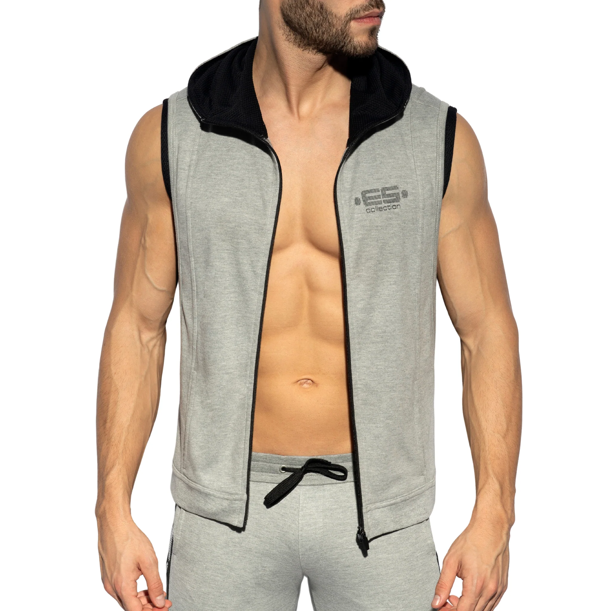 ES Collection First Class Athletic Hoody Heather Grey SP295 - Image 4