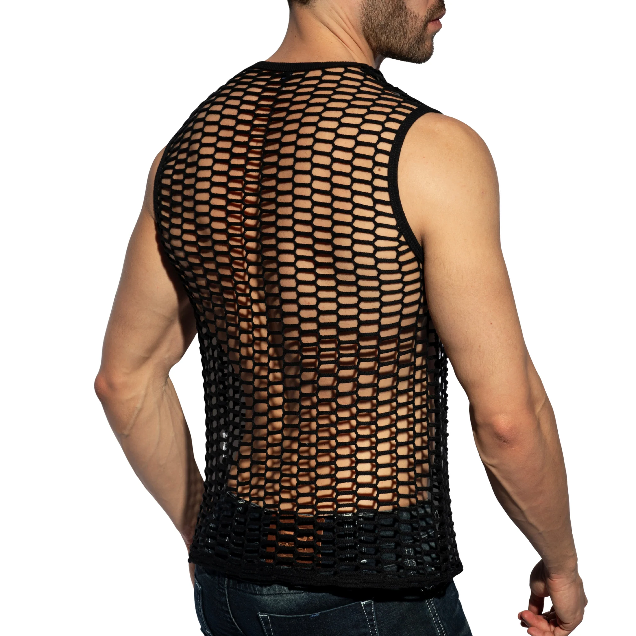 ES Collection Fishing Line Tank Top Black TS365 - Image 3