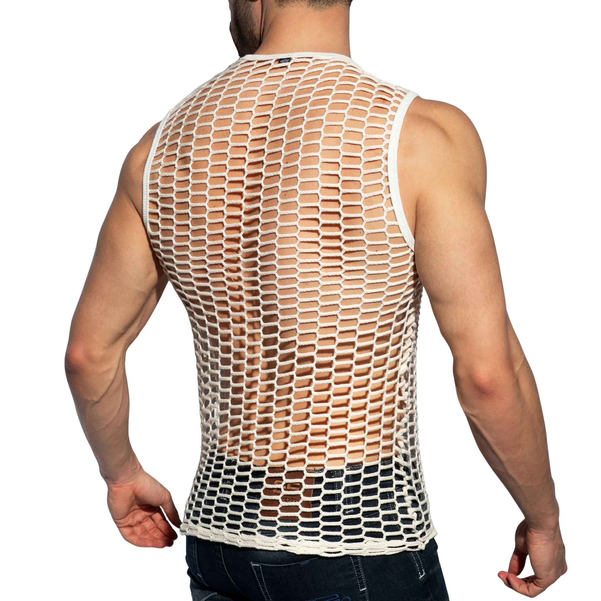 ES Collection Fishing Line Tank Top Ivory TS365 - Image 3