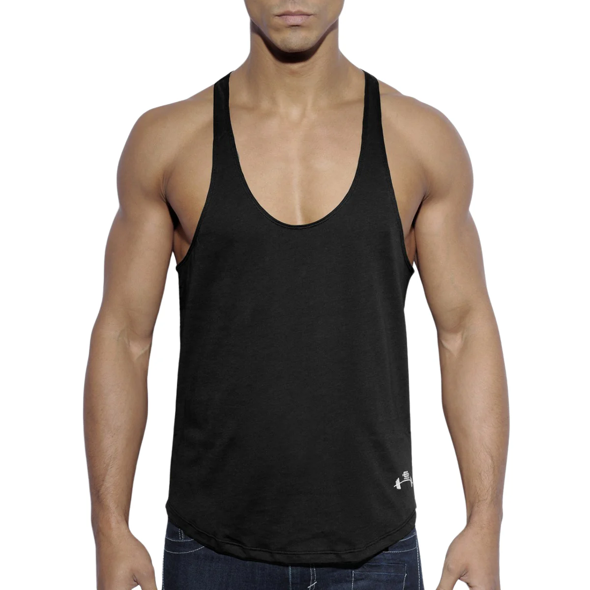 ES Collection Fitness Plain Tank Top Black TS160 - Image 2