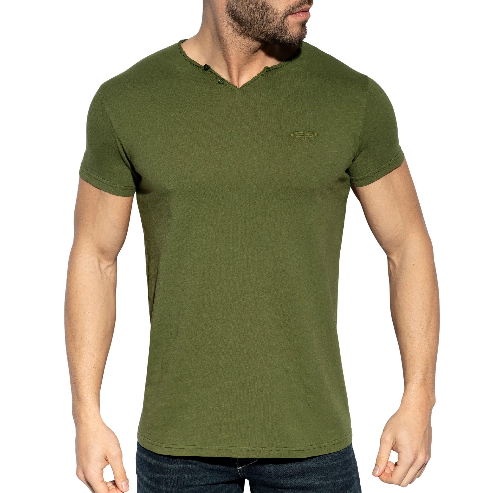 ES Collection Flame Luxury T-Shirt Khaki TS305 - Image 2