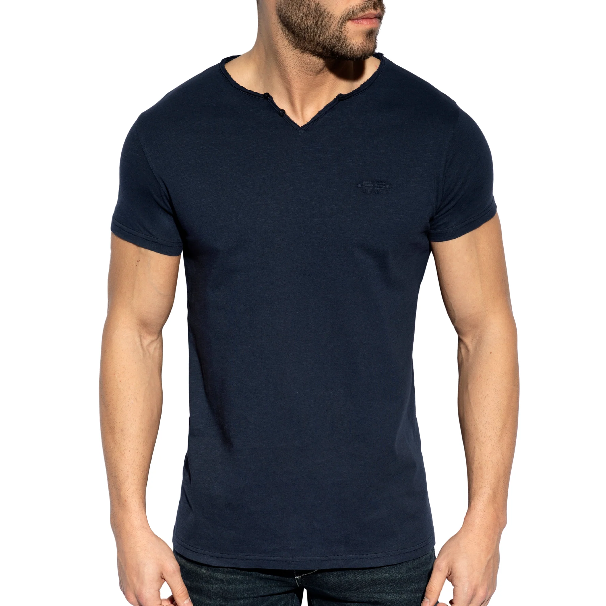 ES Collection Flame Luxury T-Shirt Navy TS305 - Image 2