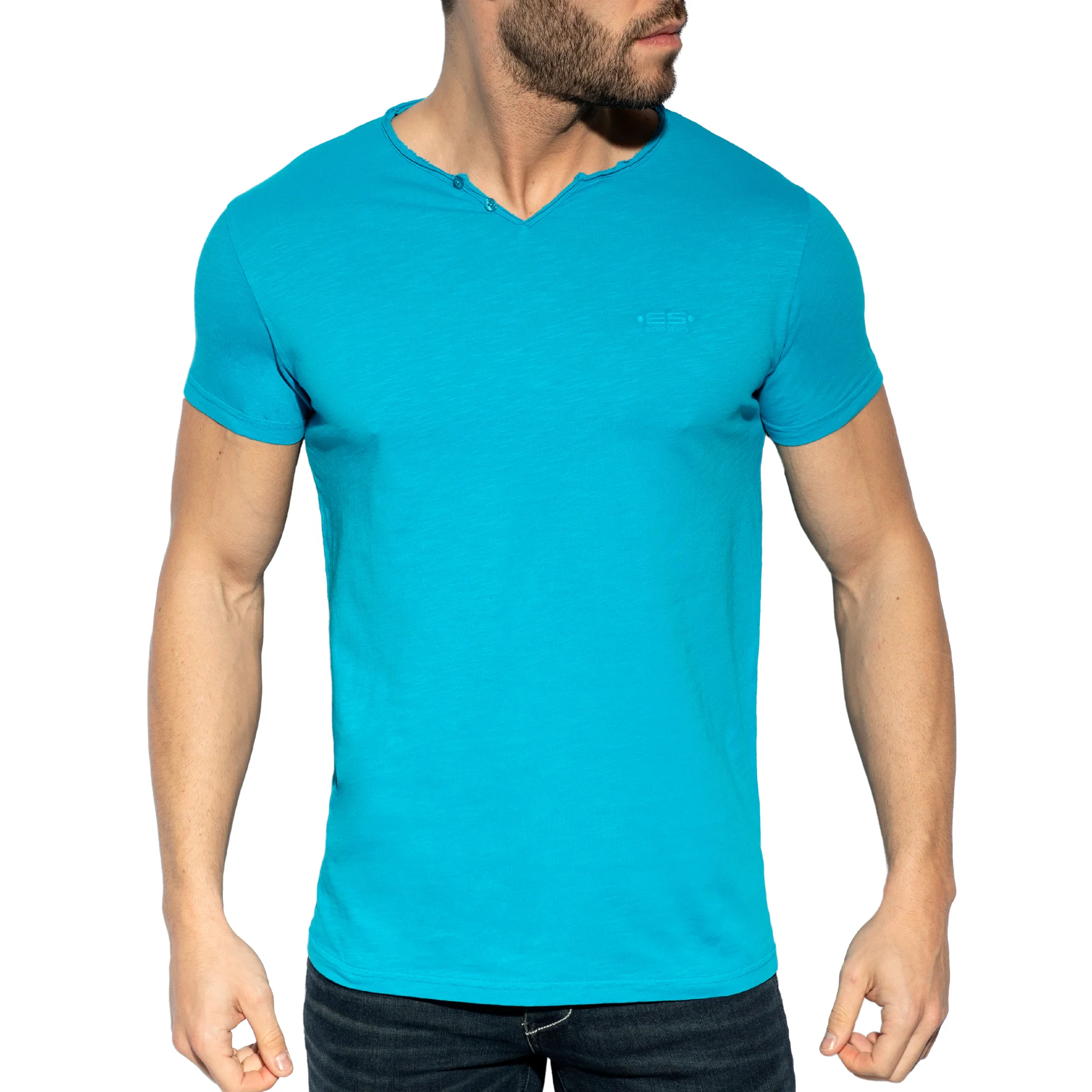 ES Collection Flame Luxury T-Shirt Turquoise TS305 - Image 2