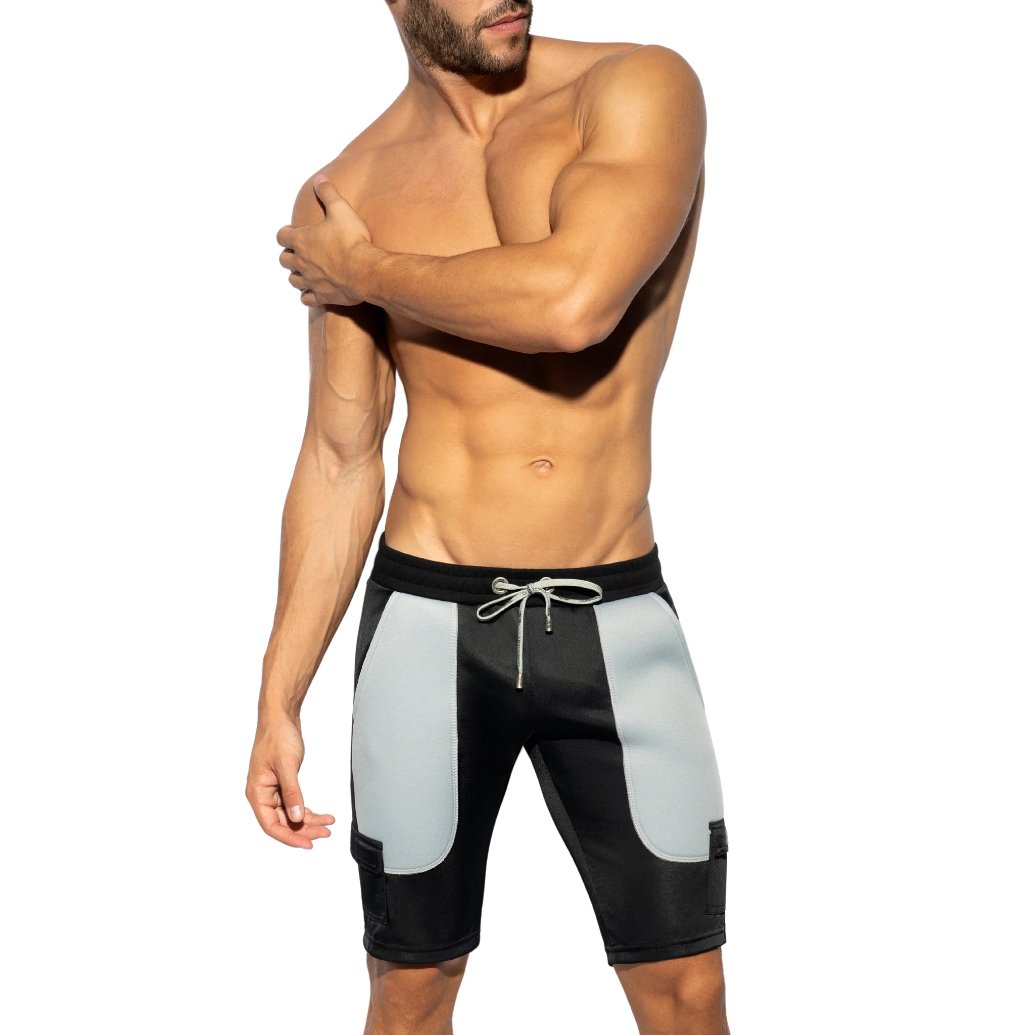 ES Collection Foam Patches Sports Bermudas Black SP270 - Image 2