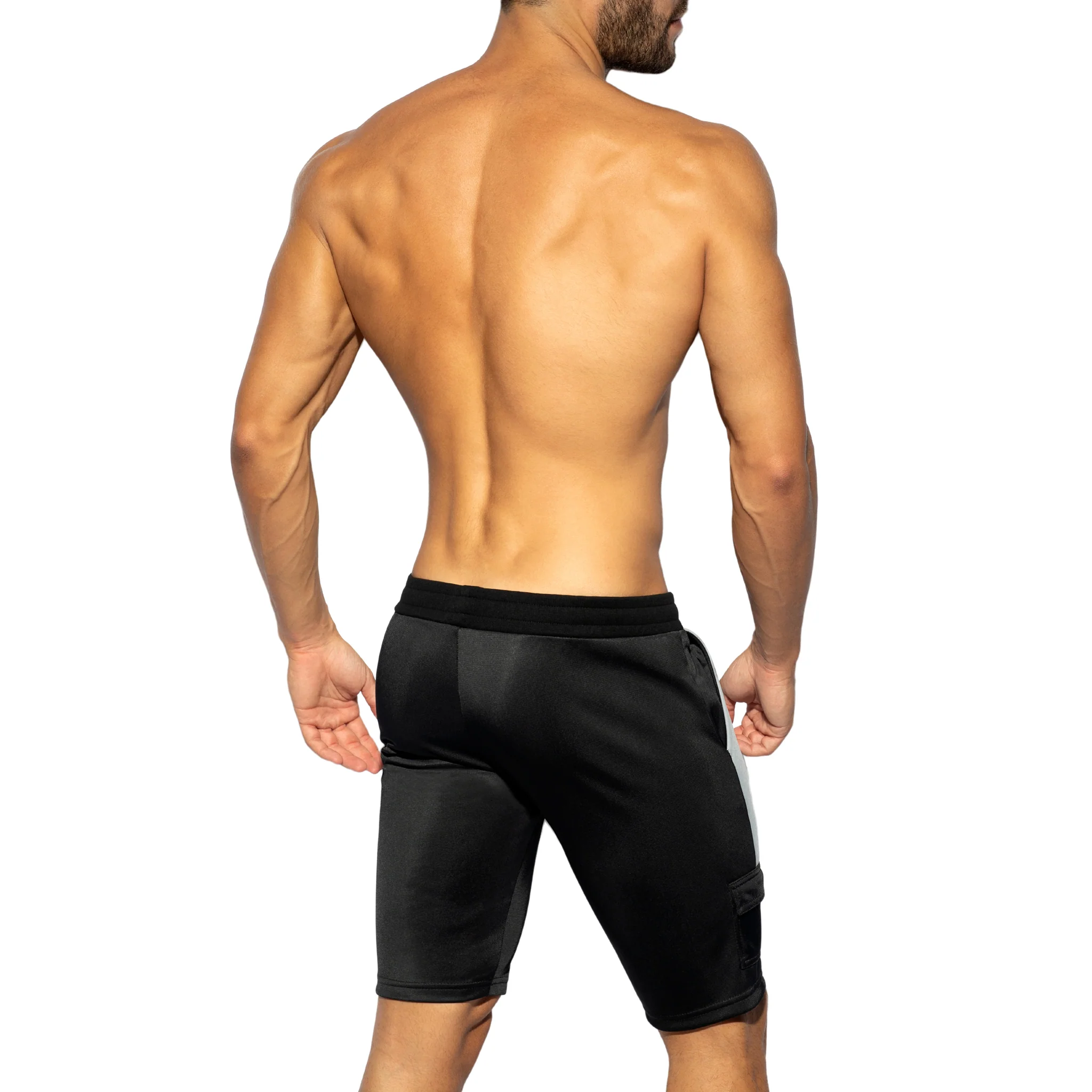 ES Collection Foam Patches Sports Bermudas Black SP270 - Image 3